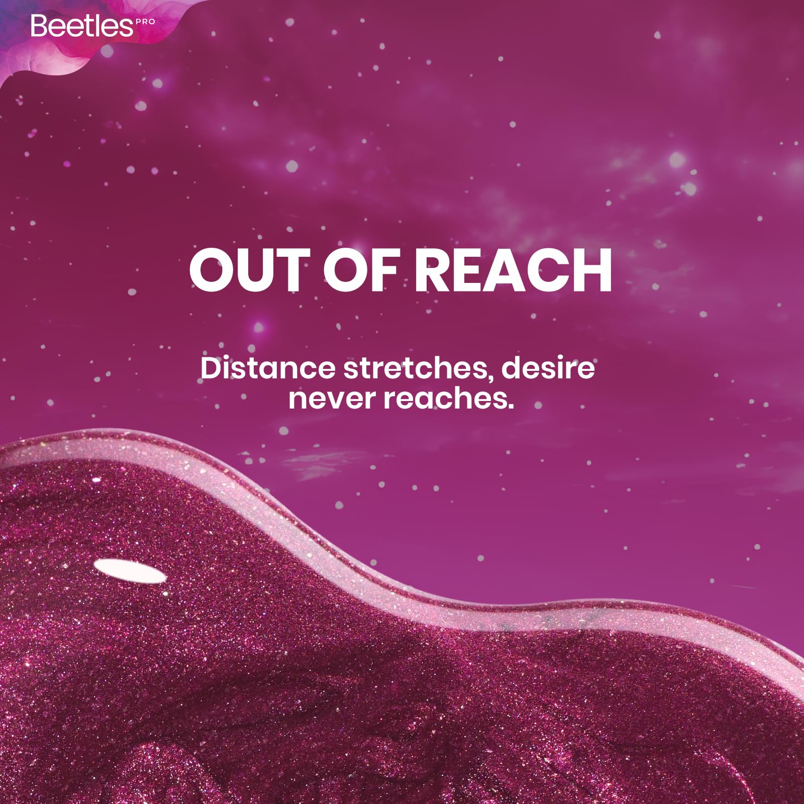 Beetles Pro Shimmer Gel Polish - Out of Reach, Purple Shimmer Color 20ML Glitter Gel Polish - Image 8