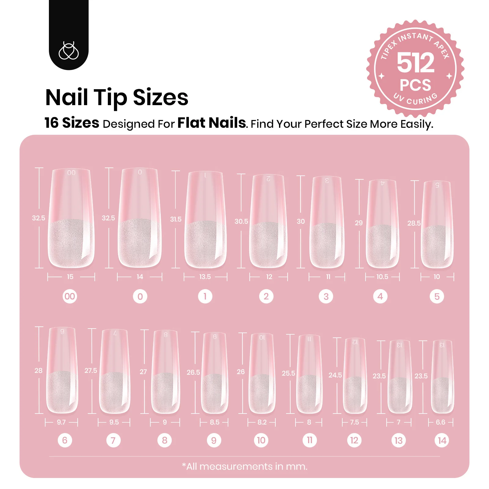 Beetles Pro Tipex Instant Apex Nail Tips, Long Square 512pcs, Thicker Strong Acrylic Tips for DIY Salon-look Extensions - Image 6