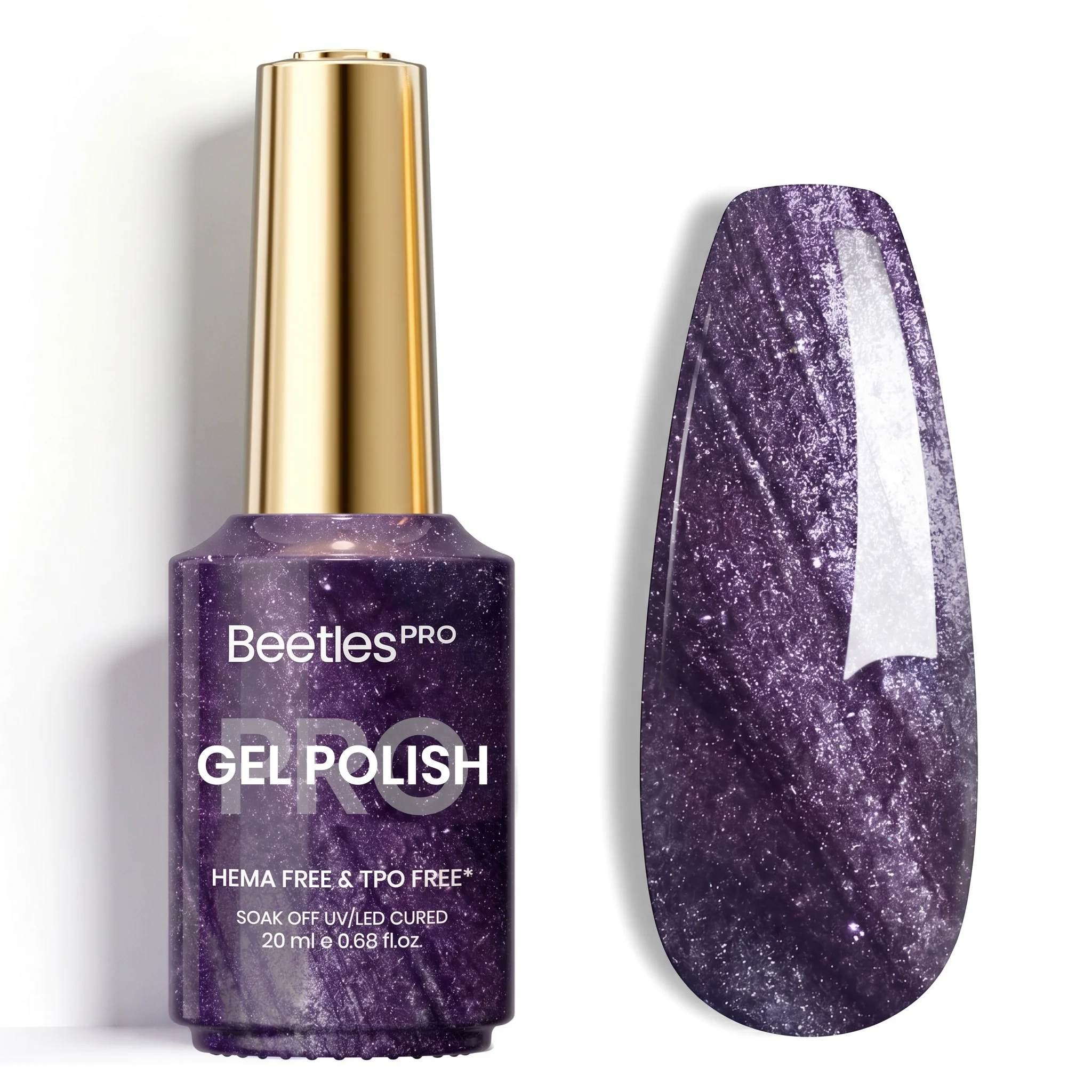 Beetles Pro Violet Stardust HEMA Free TPO Free Gel Nail Polish 20ml