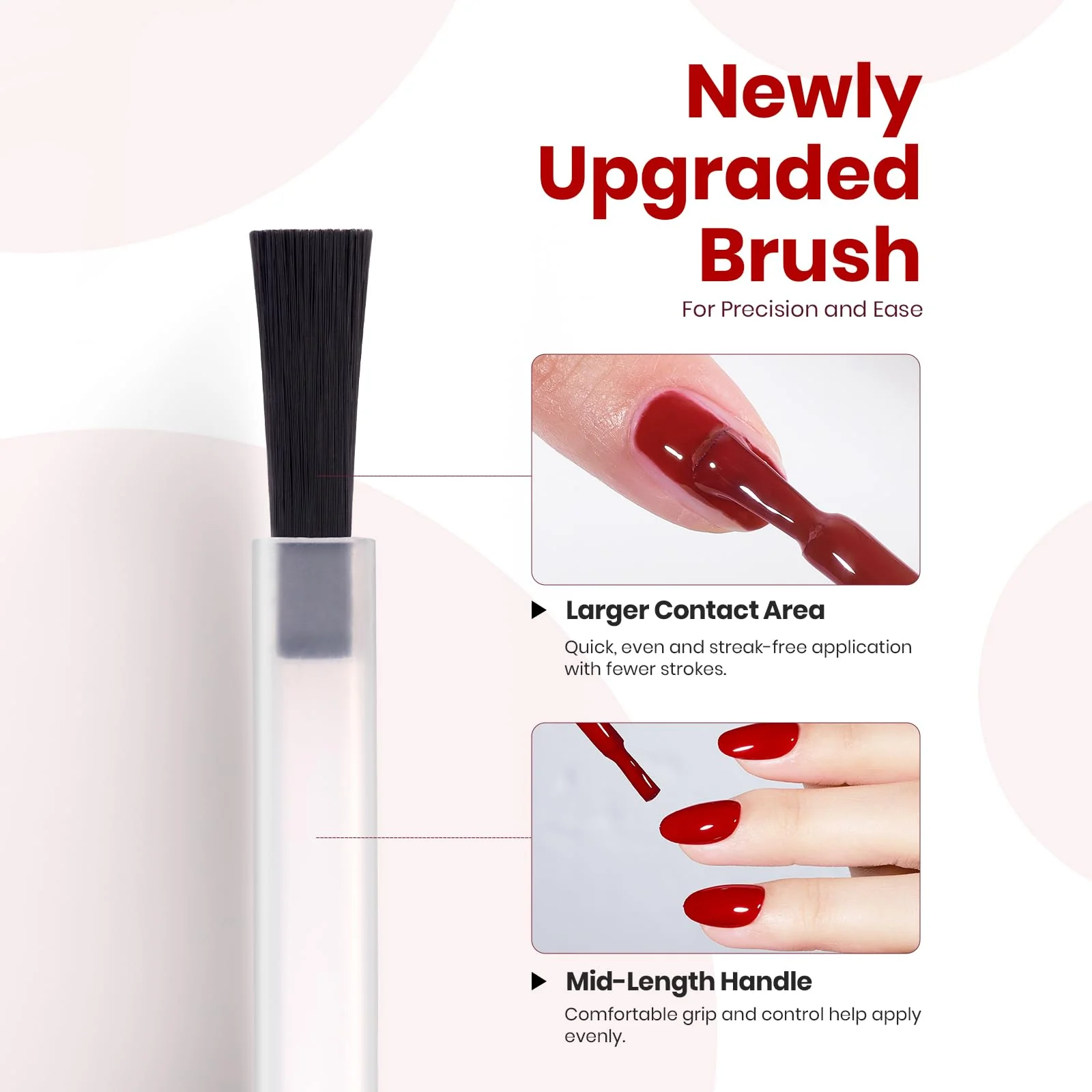 Beetles Red Gel Polish - Scarlet Confidence 15ML/0.51Fl Oz,Hema Free Red Gel Nail Polish, Same Color Same Bottle - Image 2