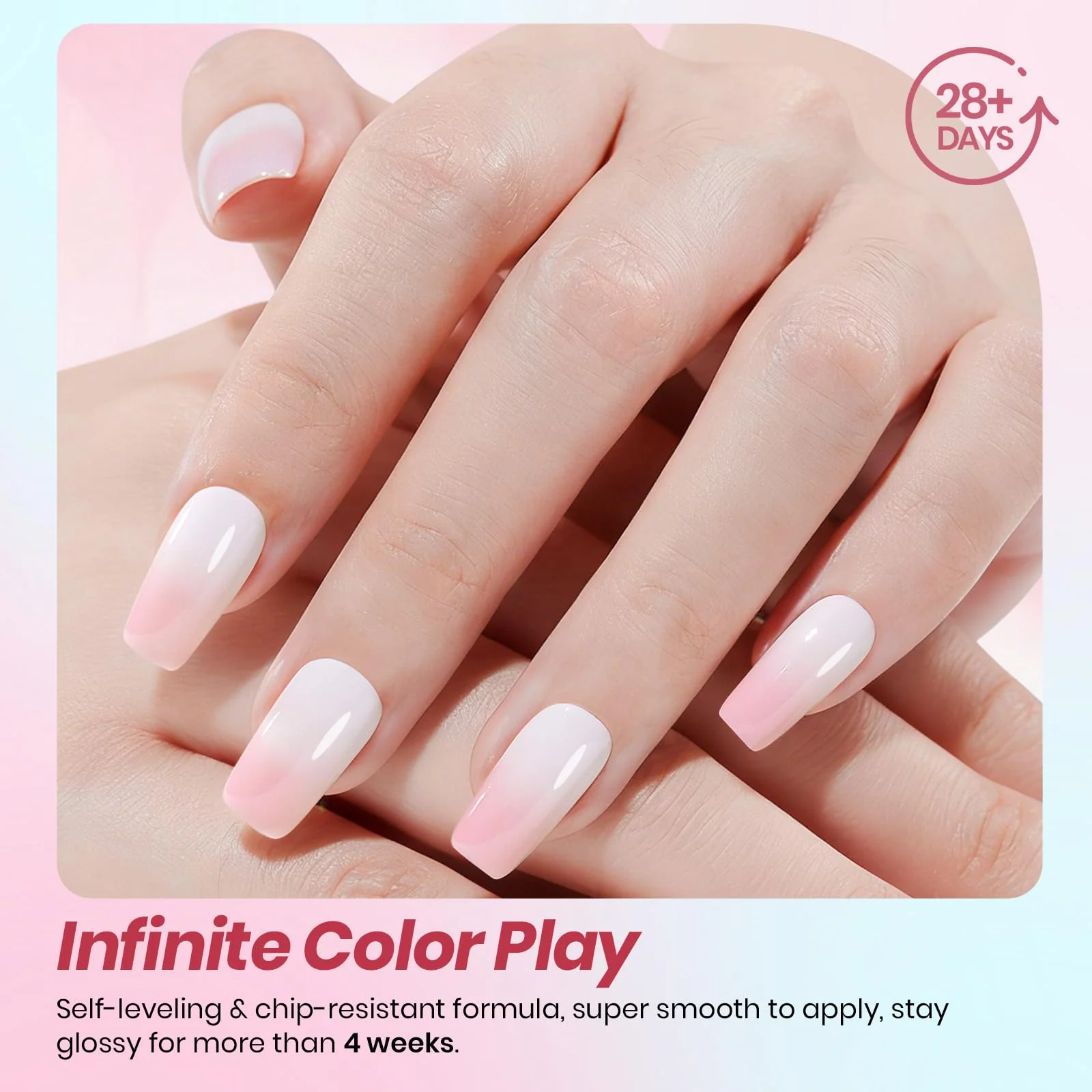 Beetles Soft Manifest 8 Colors Summer Nails Neutral Nude Glitter Pink Green Gel Set - Image 4