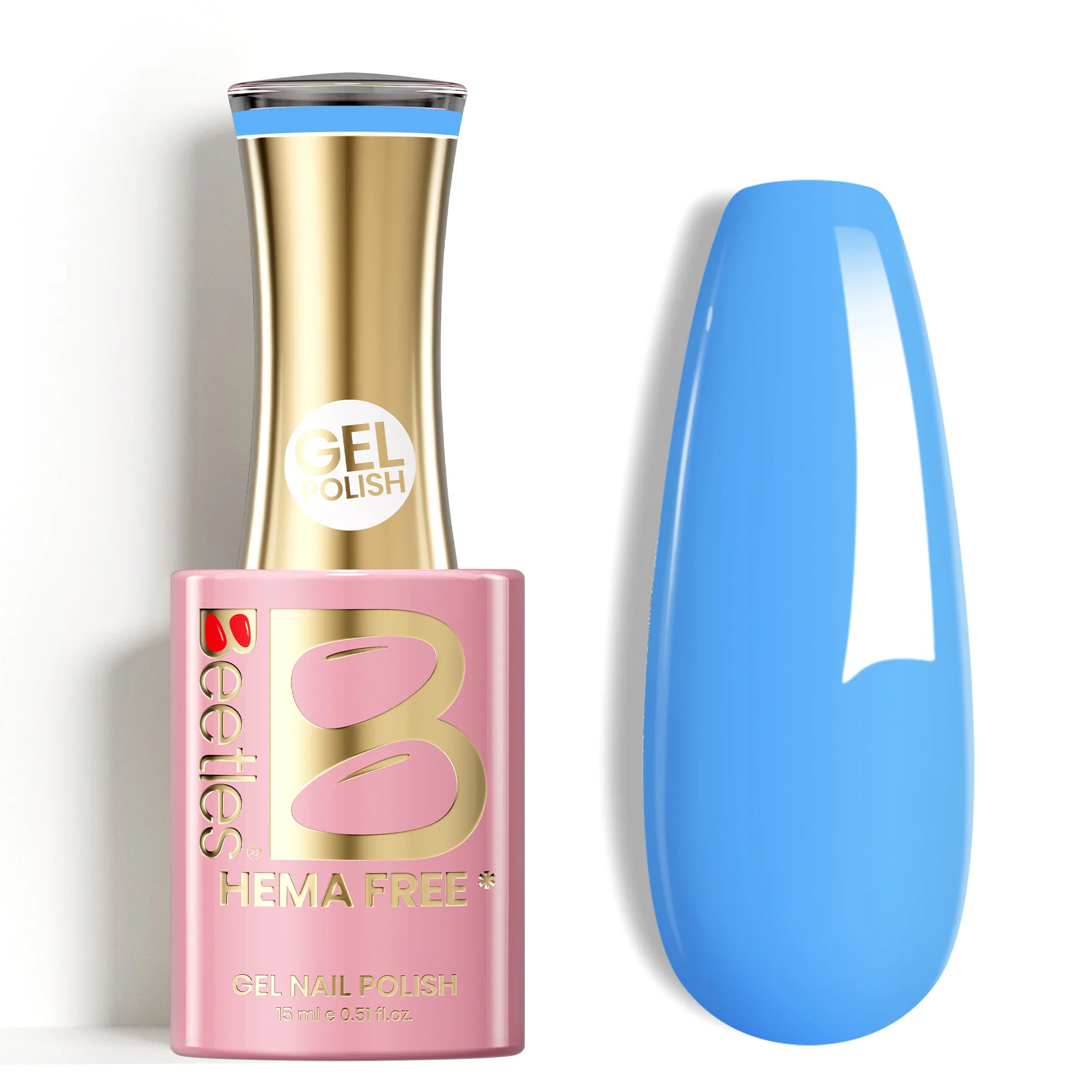Beetles Stay Shining Azure Gleam HEMA Free TPO Free Gel Nail Polish 15ml