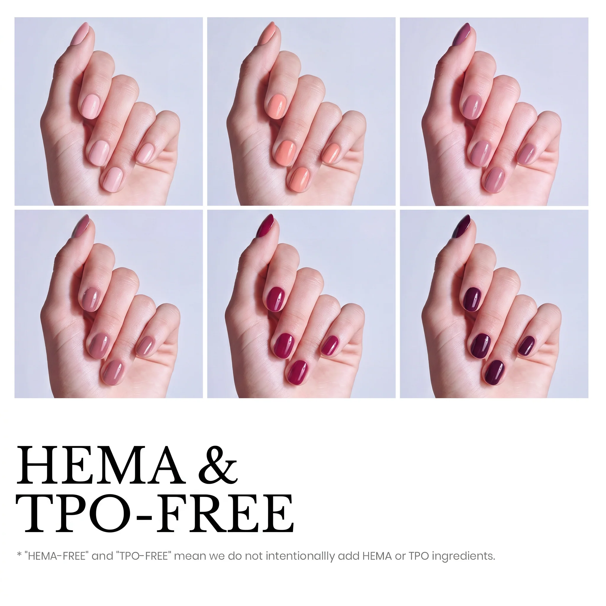 Beetles Stay Shining Ballet Rosa HEMA Free TPO Free 6 Colors Gel Nail Polish Set 7.5ml - Image 3