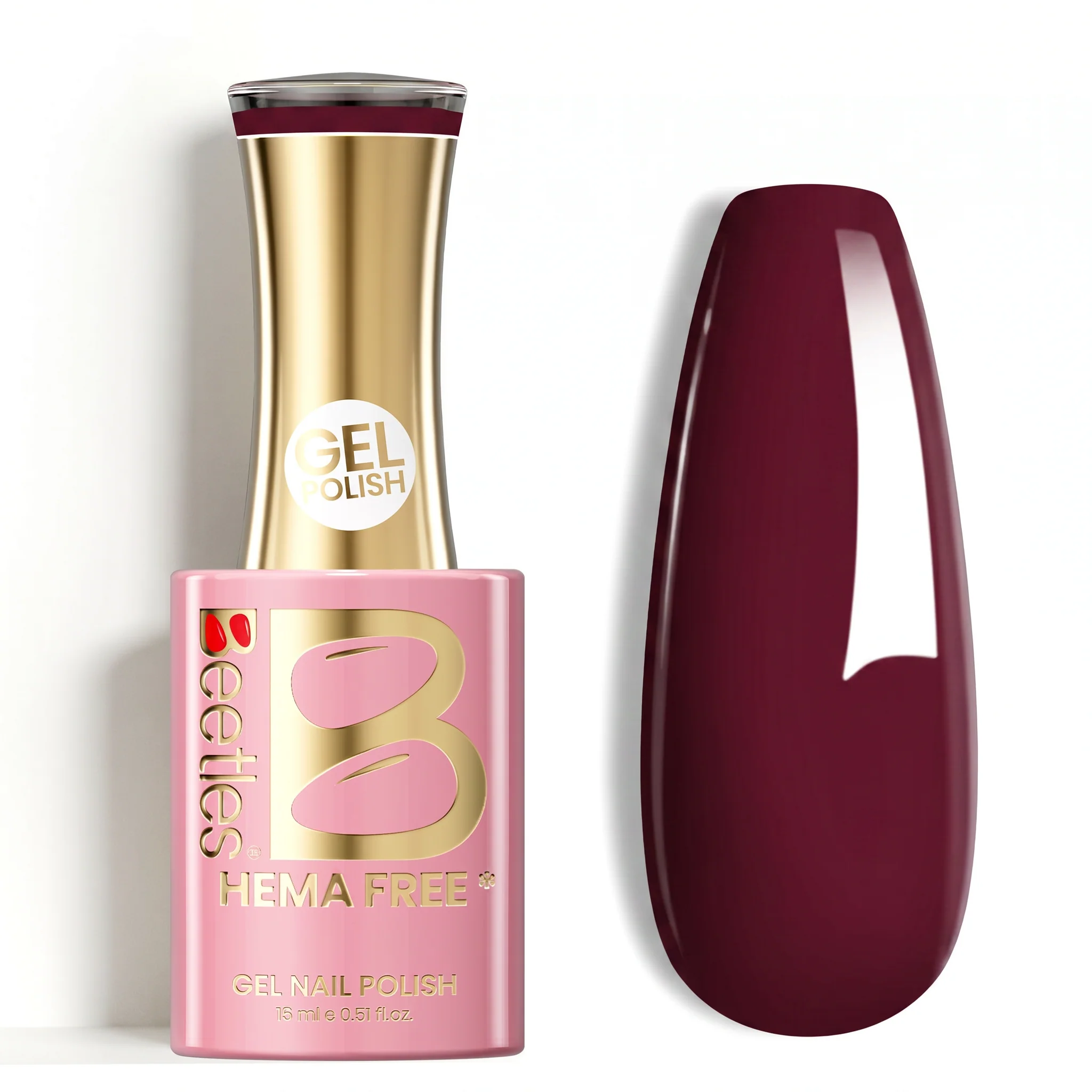 Beetles Stay Shining Burgundy Bliss HEMA Free TPO Free Gel Nail Polish 15ml