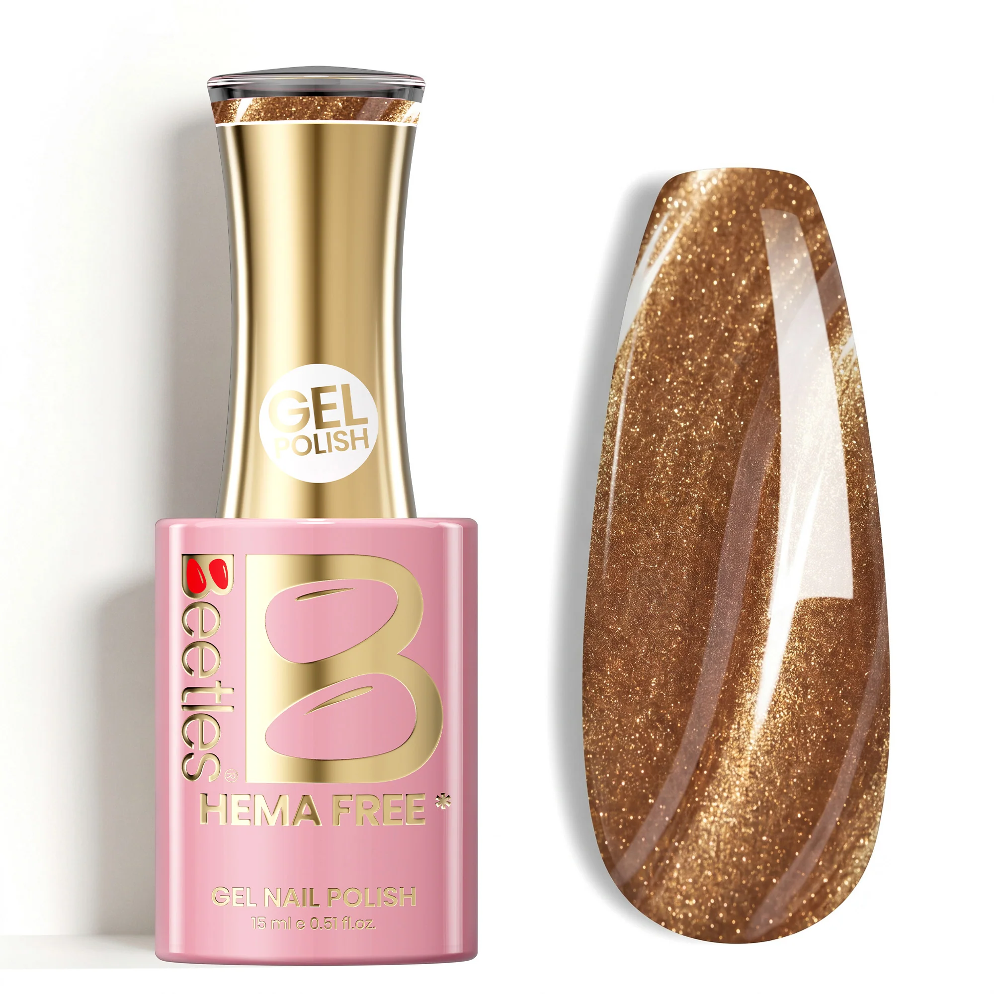 Beetles Stay Shining Buttercream Dream HEMA Free TPO Free Cat Eye Gel Polish 15ml with Magnet