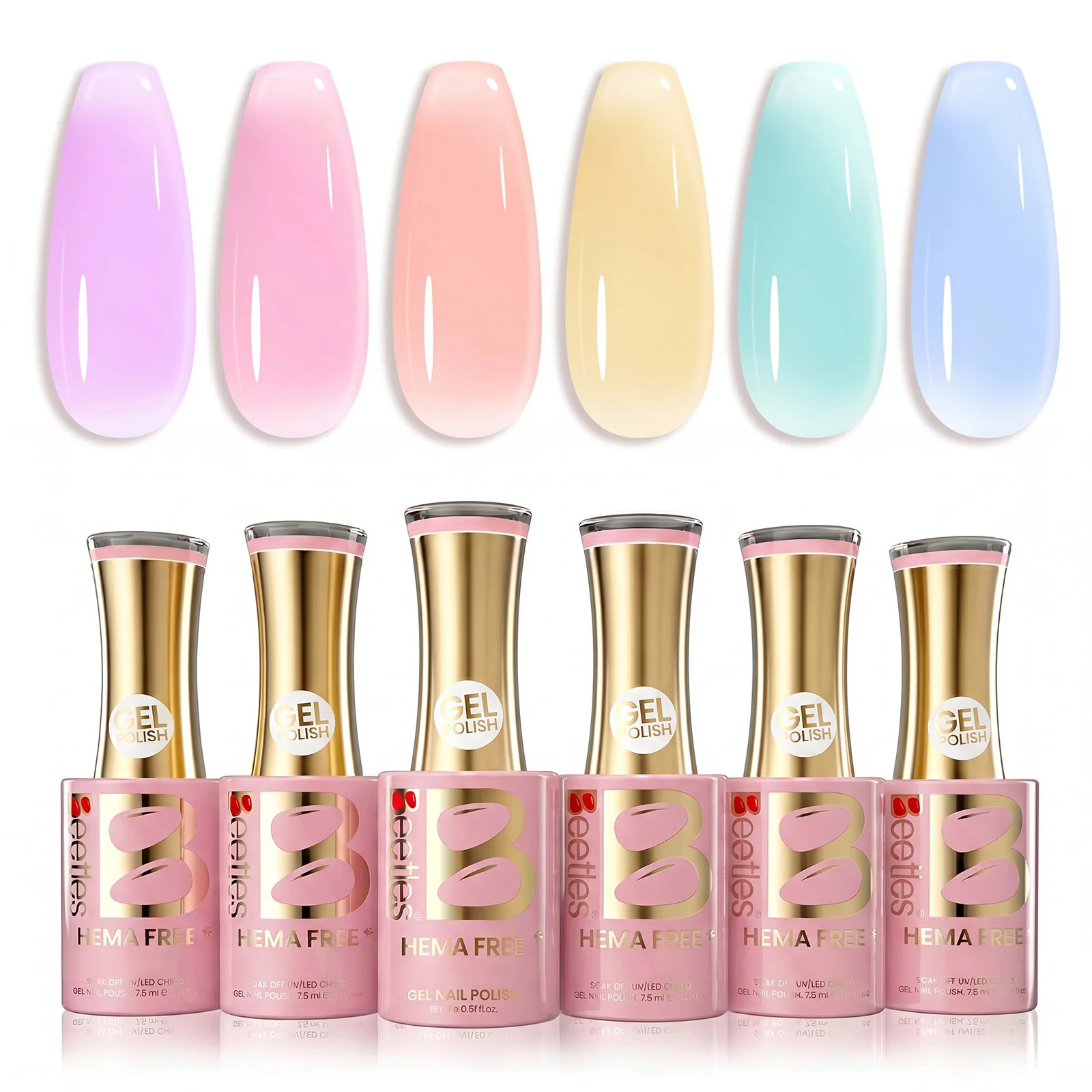 Beetles Stay Shining Candy Jelly HEMA Free TPO Free 6 Colors Jelly Gel Set 7.5ml