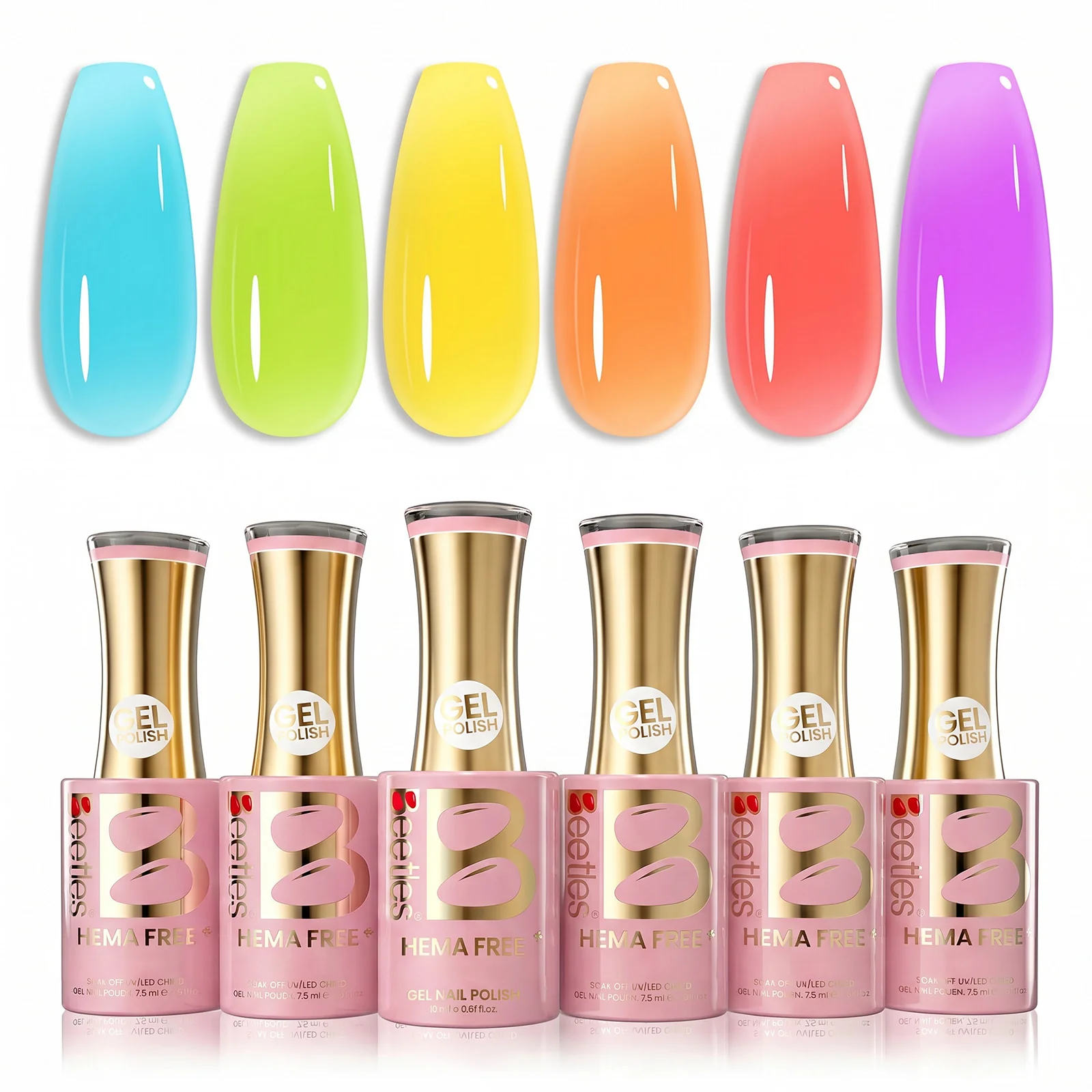 Beetles Stay Shining Candy Spritz HEMA Free TPO Free 6 Colors Jelly Gel Set 7.5ml