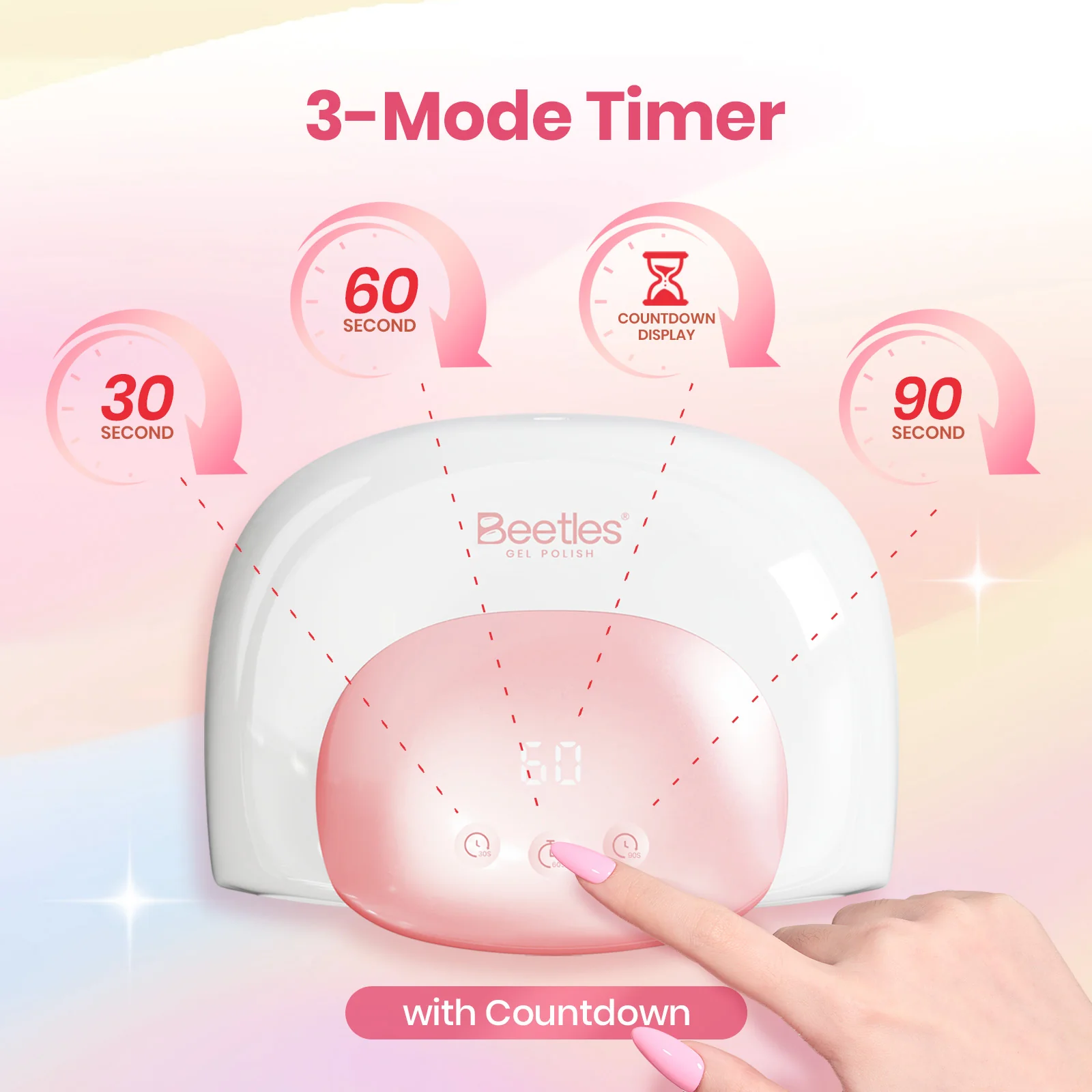 Beetles Stay Shining Candy White UV/LED Nail Lamp - Image 2