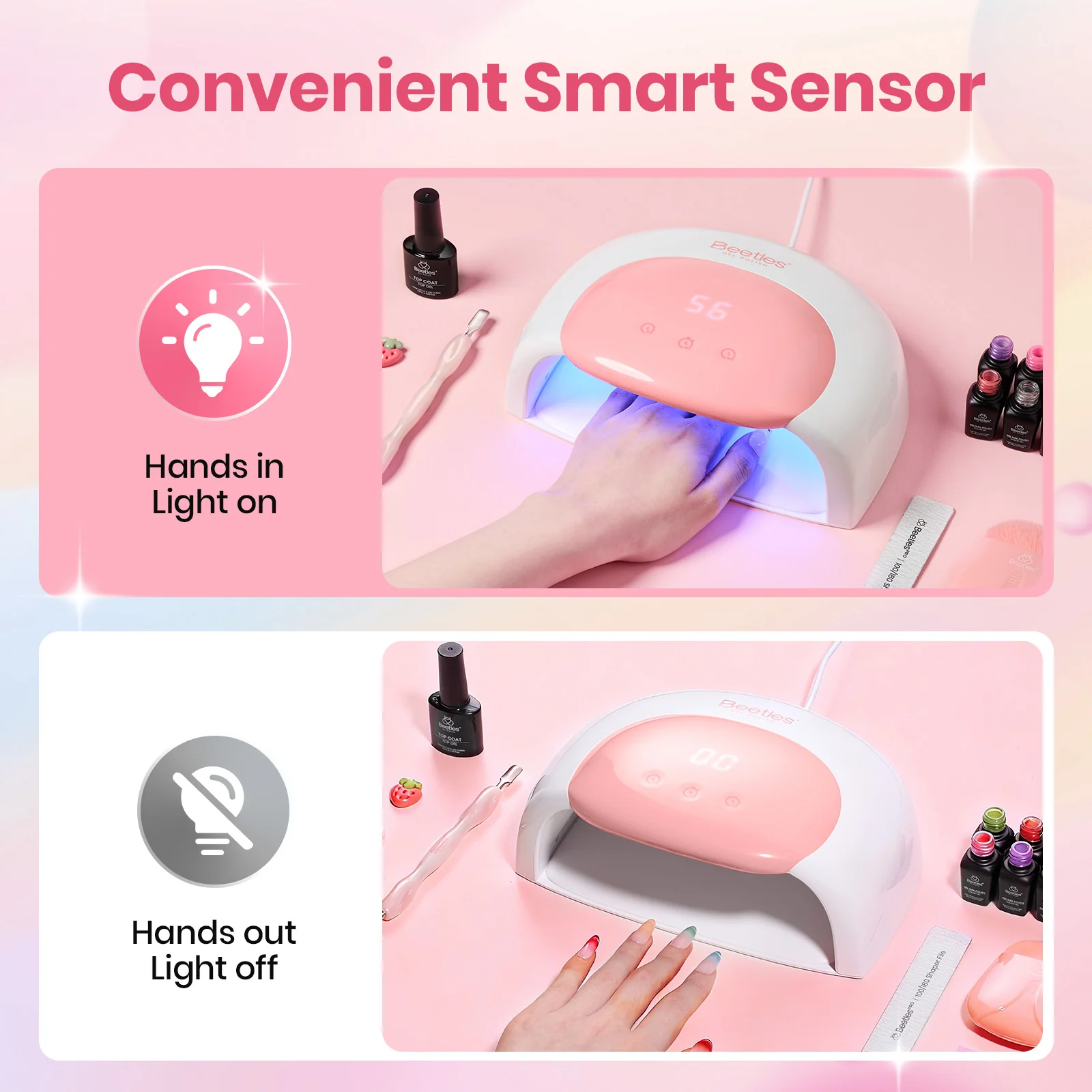 Beetles Stay Shining Candy White UV/LED Nail Lamp - Image 6