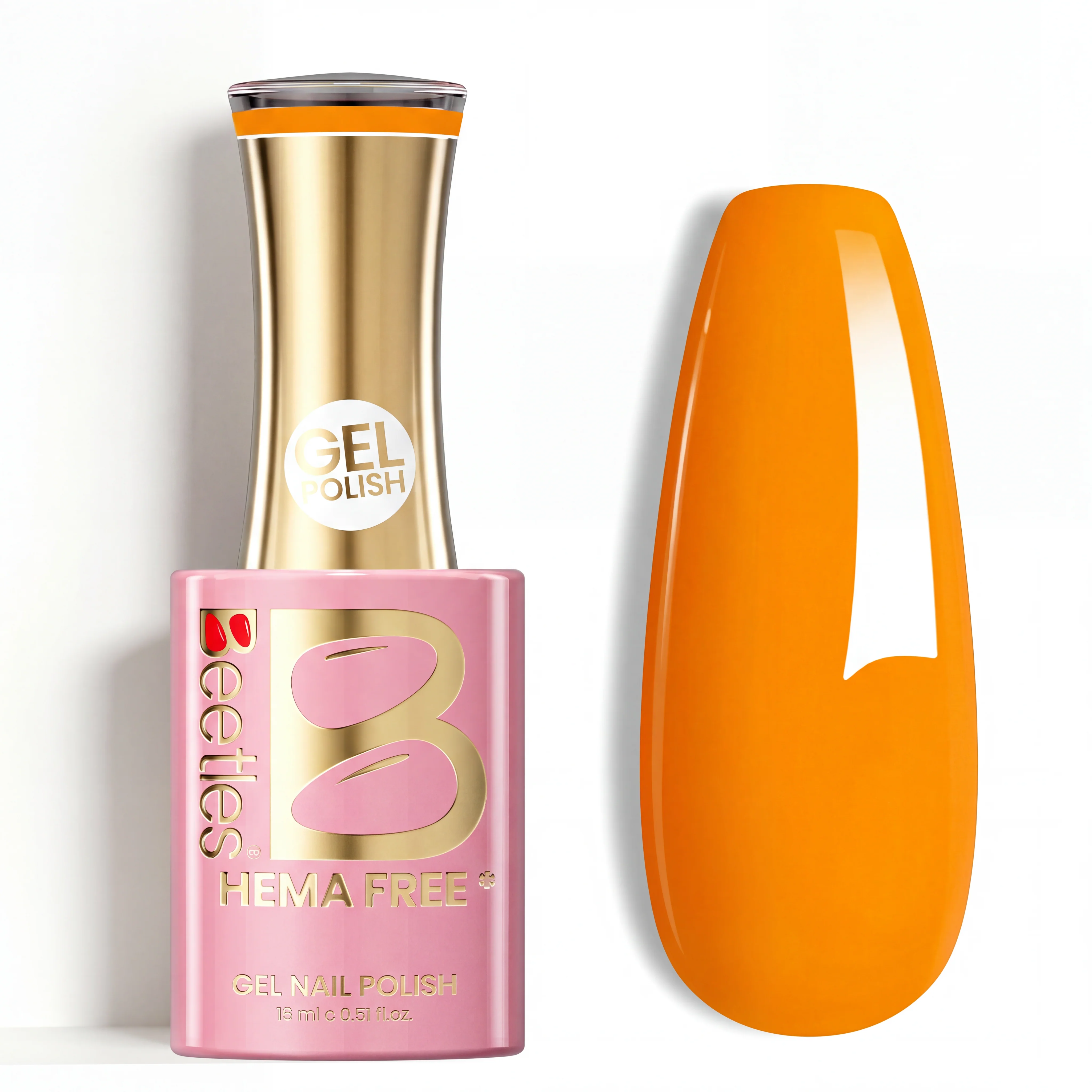 Beetles Stay Shining Carrot Orange HEMA Free TPO Free Gel Nail Polish 15ml