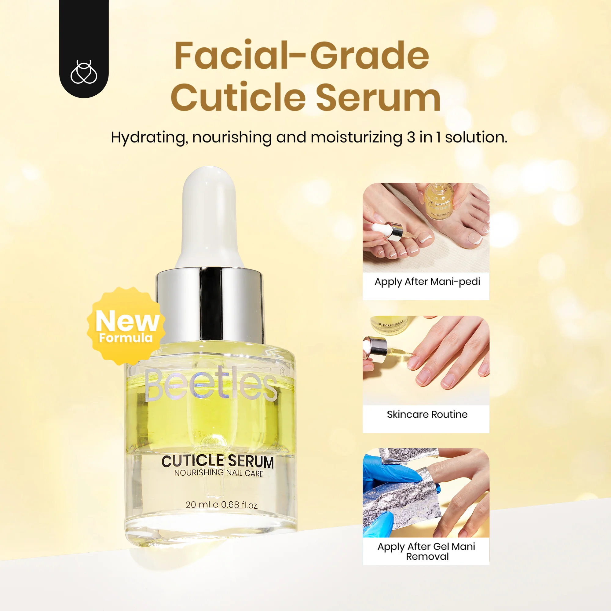 Beetles Stay Shining Cuticle Serum Almond Scent 20ml - Image 2