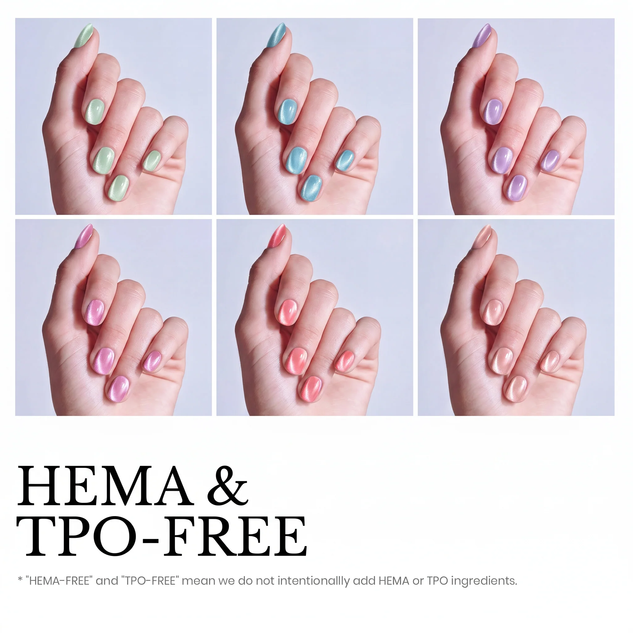Beetles Stay Shining Fairy Garden HEMA Free TPO Free 6 Colors Cat Eye Gel Polish Set 7.5ml - Image 3