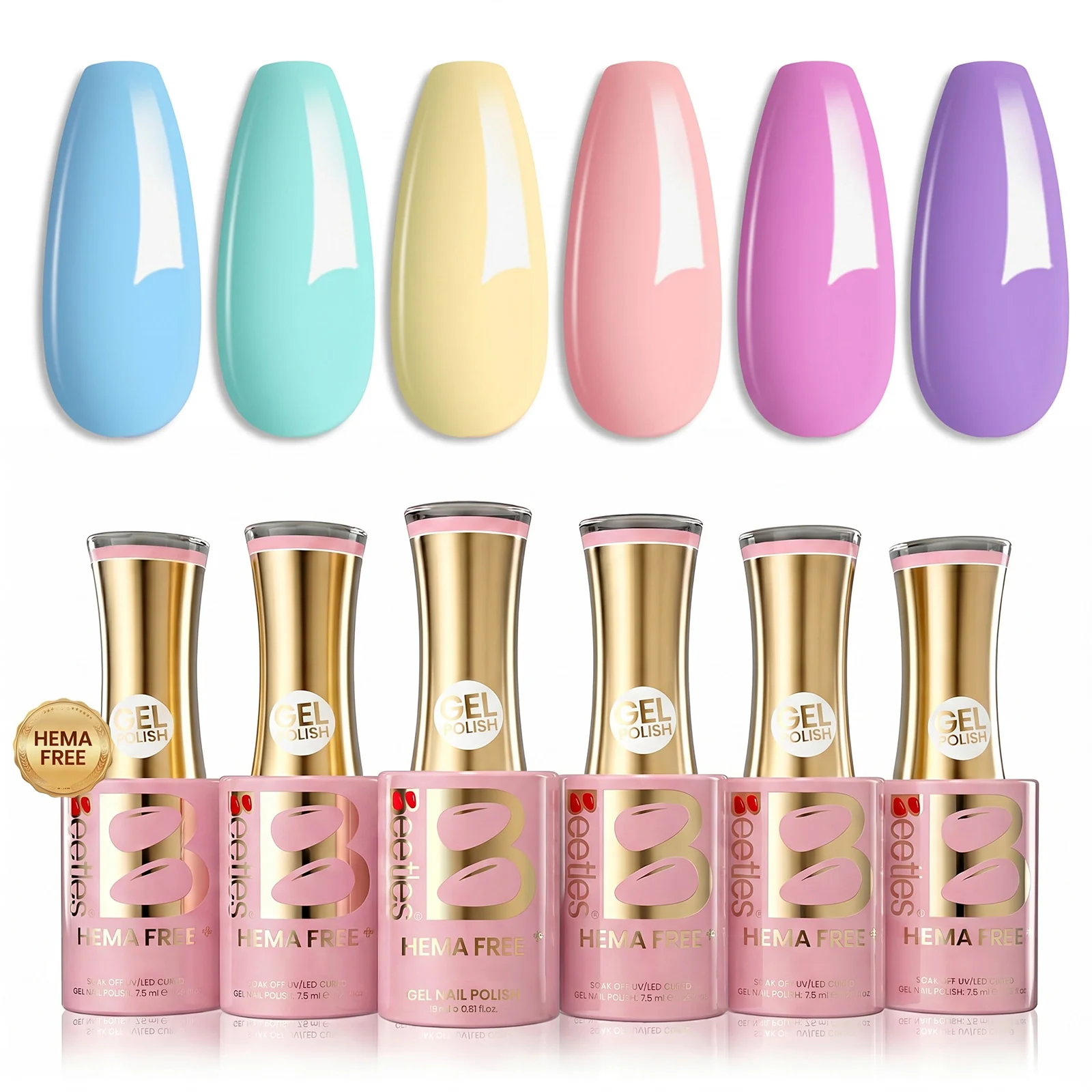 Beetles Stay Shining Fairy Tale Dream HEMA Free TPO Free 6 Colors Gel Nail Polish Set 7.5ml