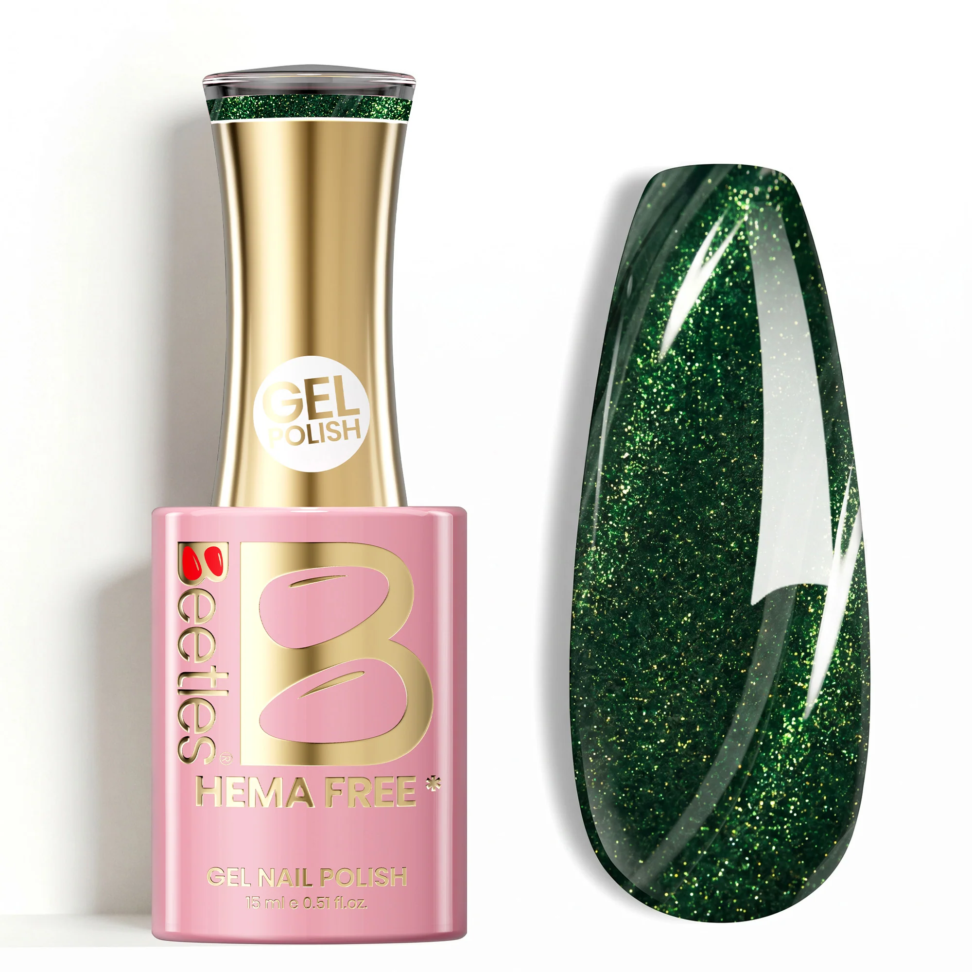 Beetles Stay Shining Forest Flame HEMA Free TPO Free Cat Eye Gel Nail Polish with Magnetic 15ml