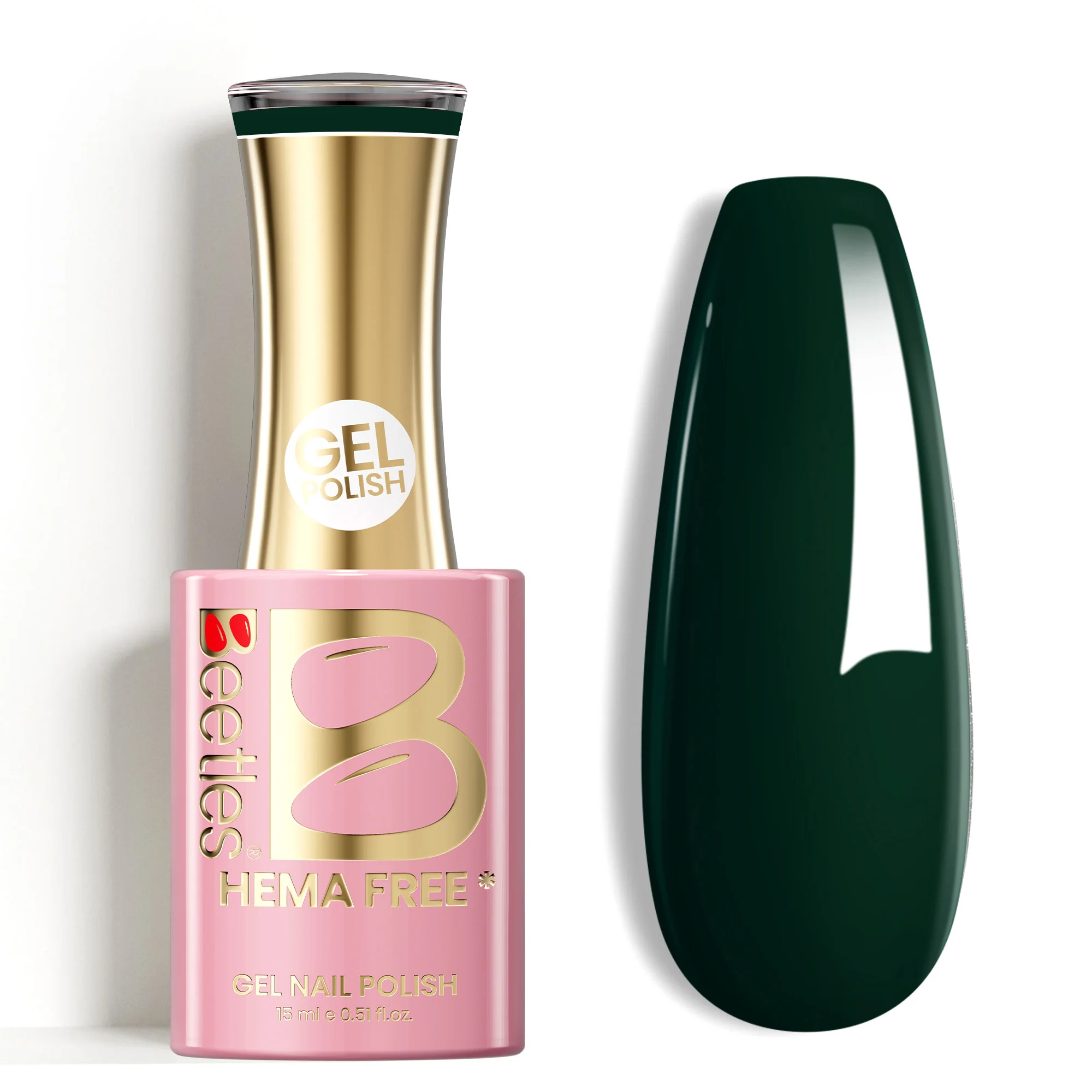 Beetles Stay Shining Forest Green HEMA Free TPO Free Gel Nail Polish 15ml