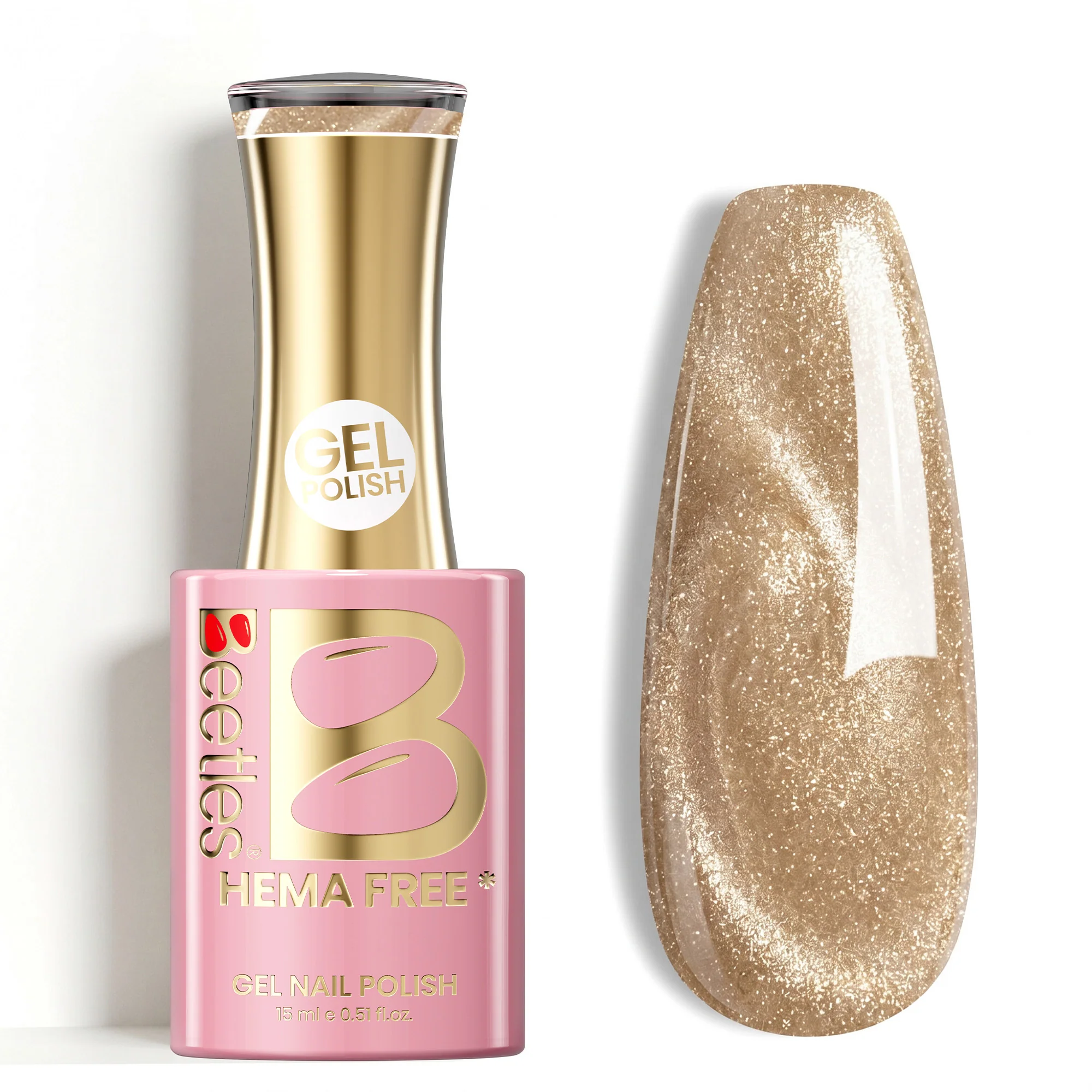 Beetles Stay Shining Forested Sugar HEMA Free TPO Free Cat Eye Gel Nail Polish with Magnetic 15ml