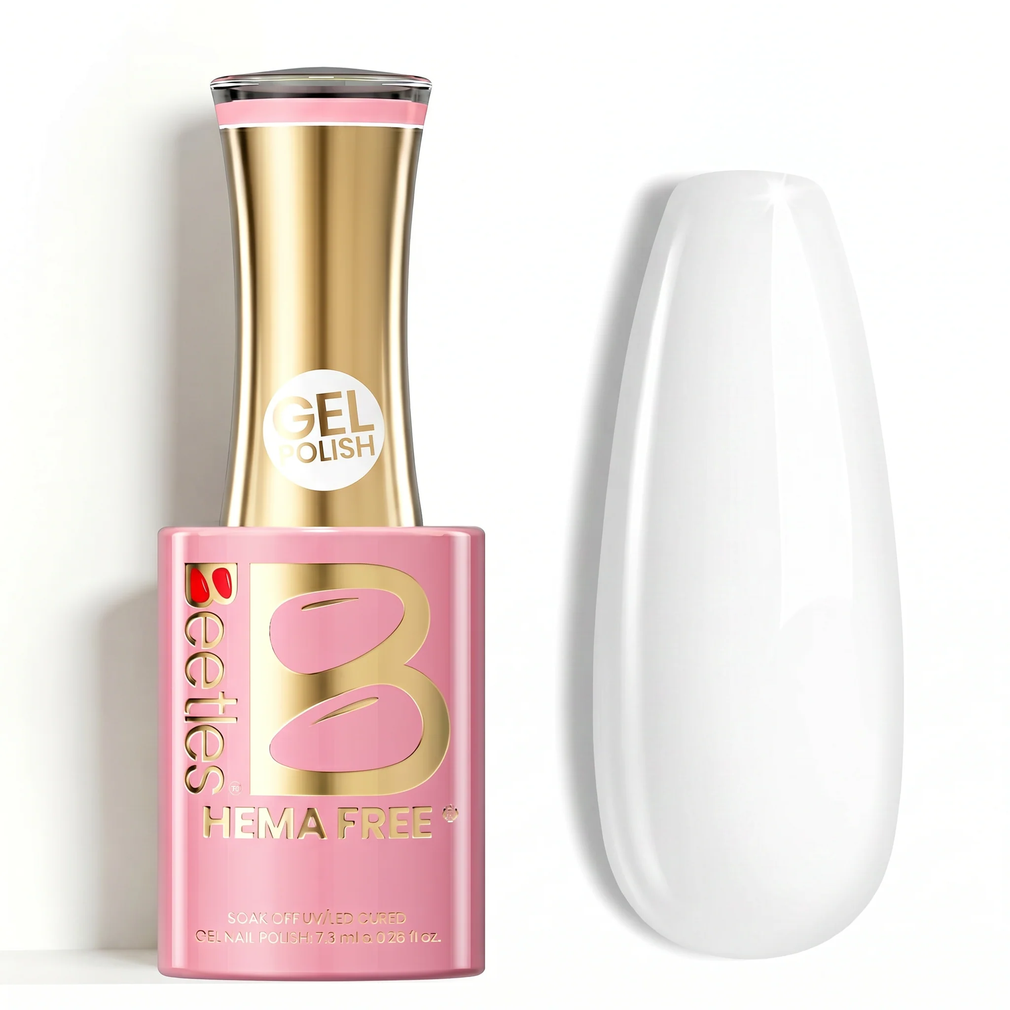 Beetles Stay Shining Frosted White HEMA Free TPO Free Gel Nail Polish 15ml