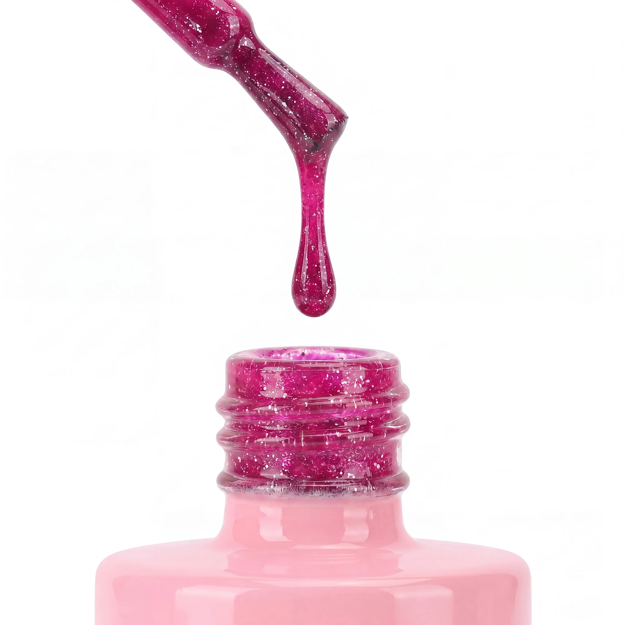 Beetles Stay Shining Fuchsia Rose HEMA Free TPO Free Cat Eye Gel Polish 15ml with Magnet - Image 5