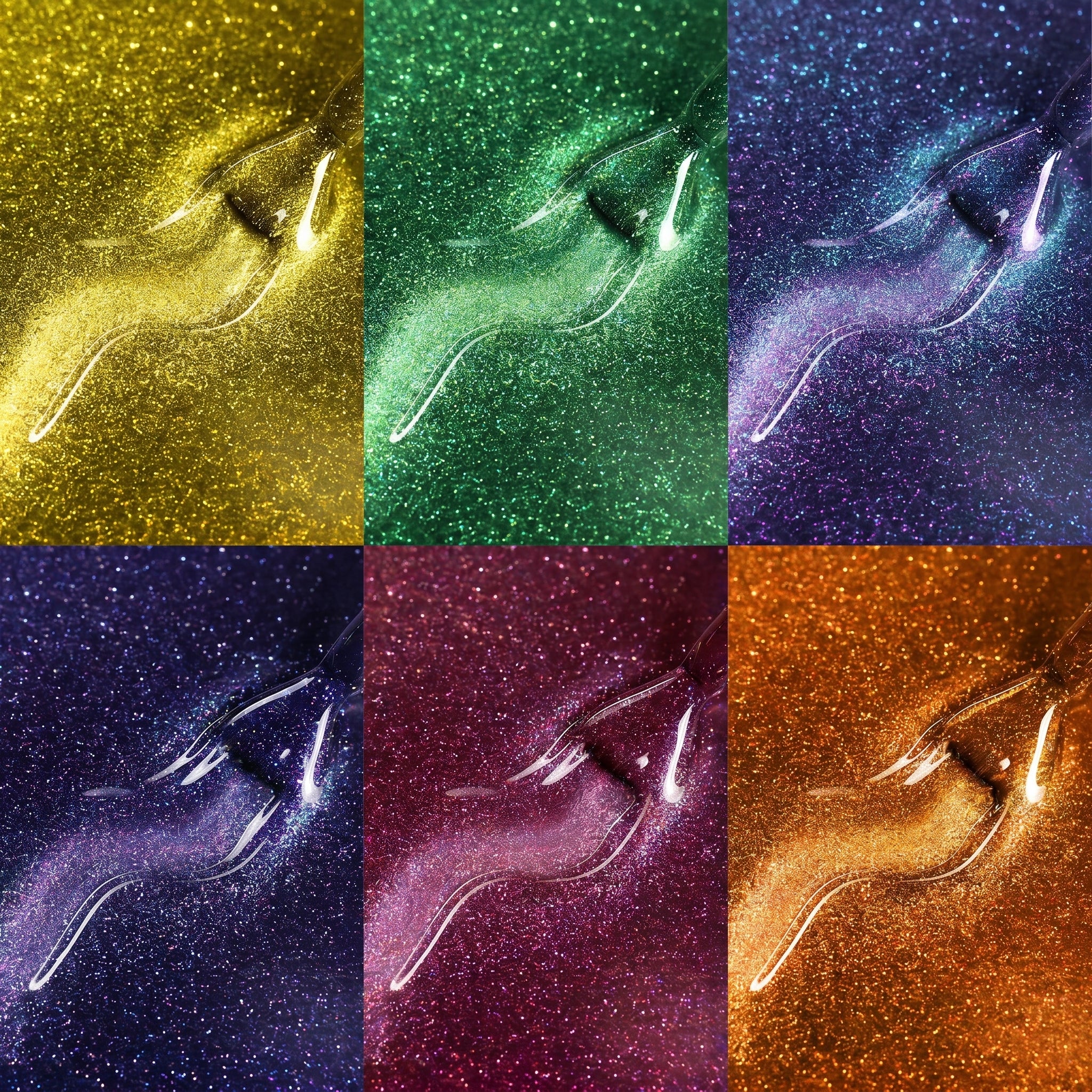 Beetles Stay Shining Galaxy Party HEMA Free TPO Free 6 Colors Cat Eye Gel Polish Set 7.5ml - Image 2