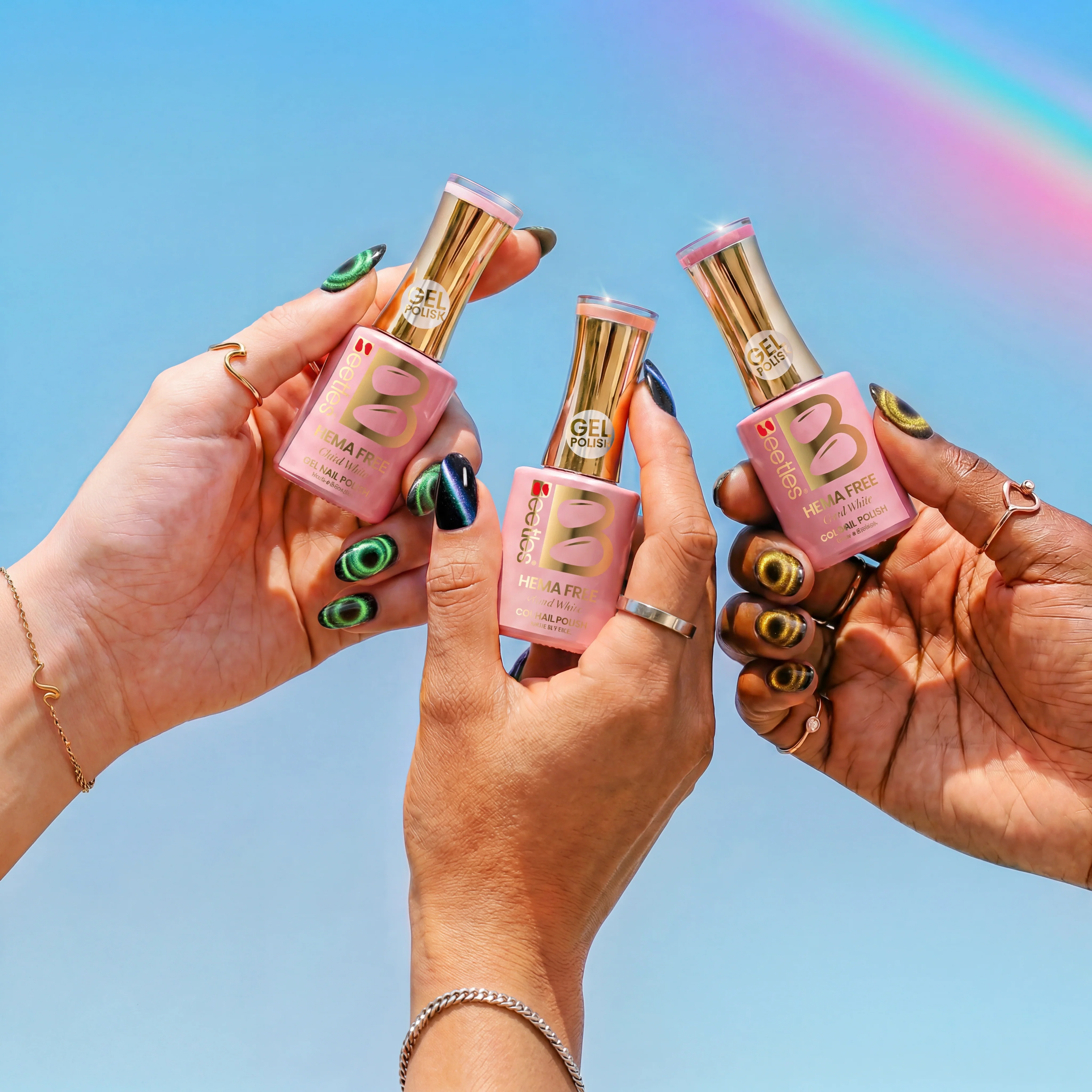 Beetles Stay Shining Galaxy Party HEMA Free TPO Free 6 Colors Cat Eye Gel Polish Set 7.5ml - Image 5