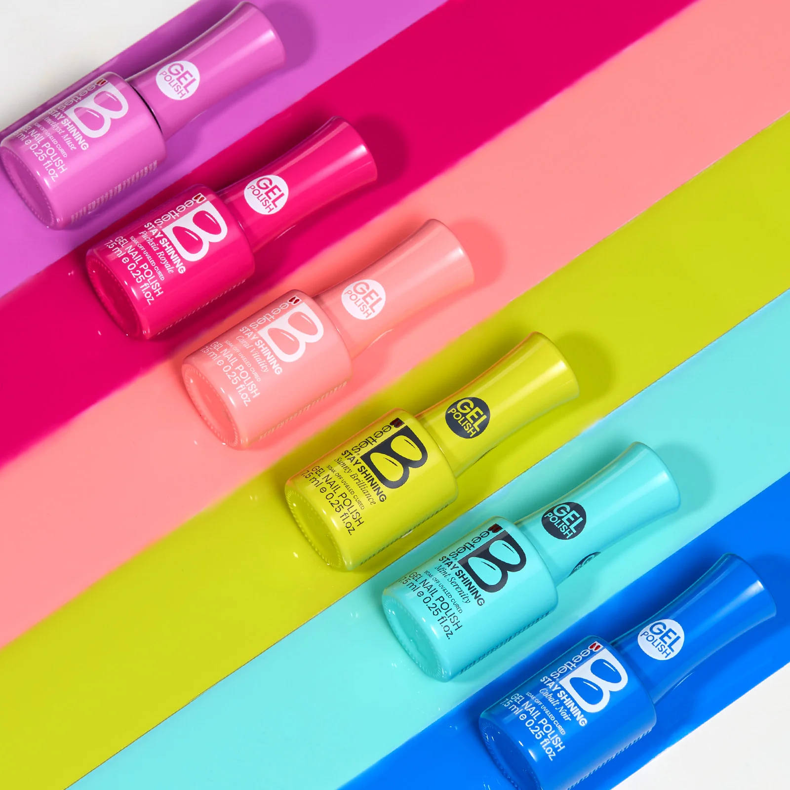 Beetles Gel Nail Polish Set, Stay Shining Chromatique Shades, 6 Colors, 1.52 fl oz - Image 3