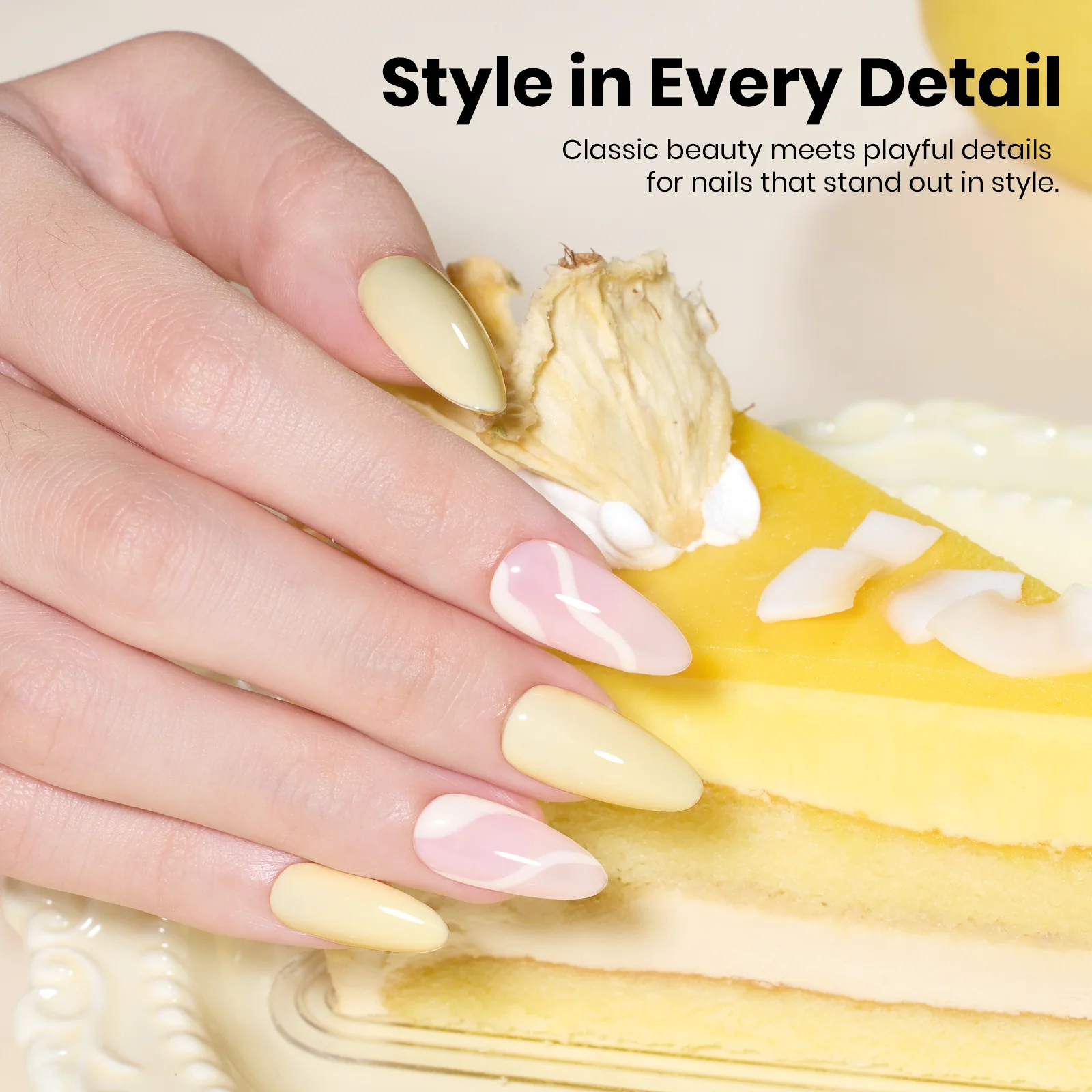 Beetles Stay Shining Collection Salon-Quality Gel Nail Polish - 15ml of Lemon Cheese - Image 5