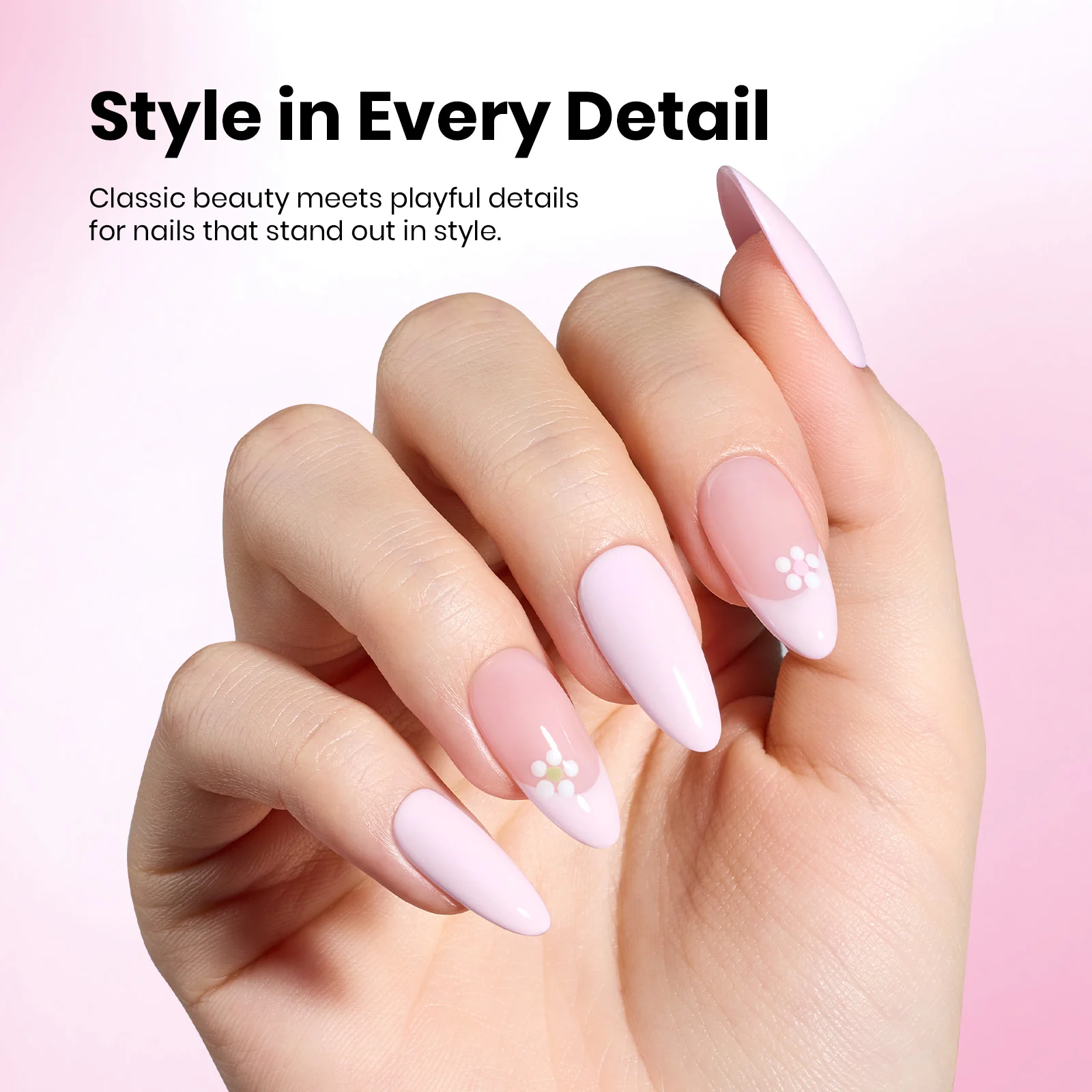 Beetles Stay Shining Collection Salon-Quality Gel Nail Polish - 15ml of Milky Petal - Image 6