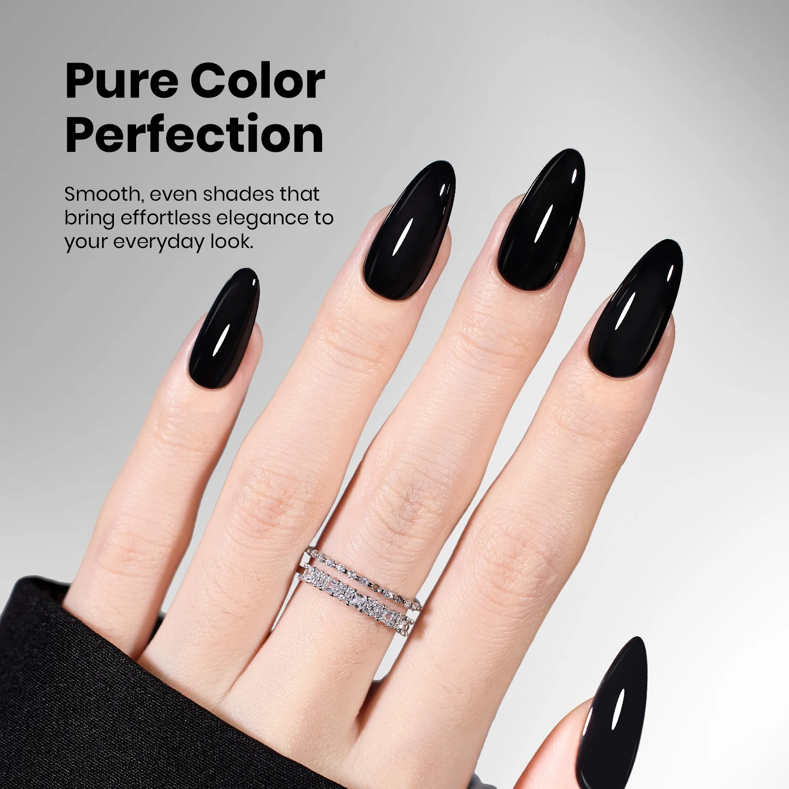 Beetles Stay Shining Collection Salon-Quality Gel Nail Polish - 15ml of  Void Black - Image 5