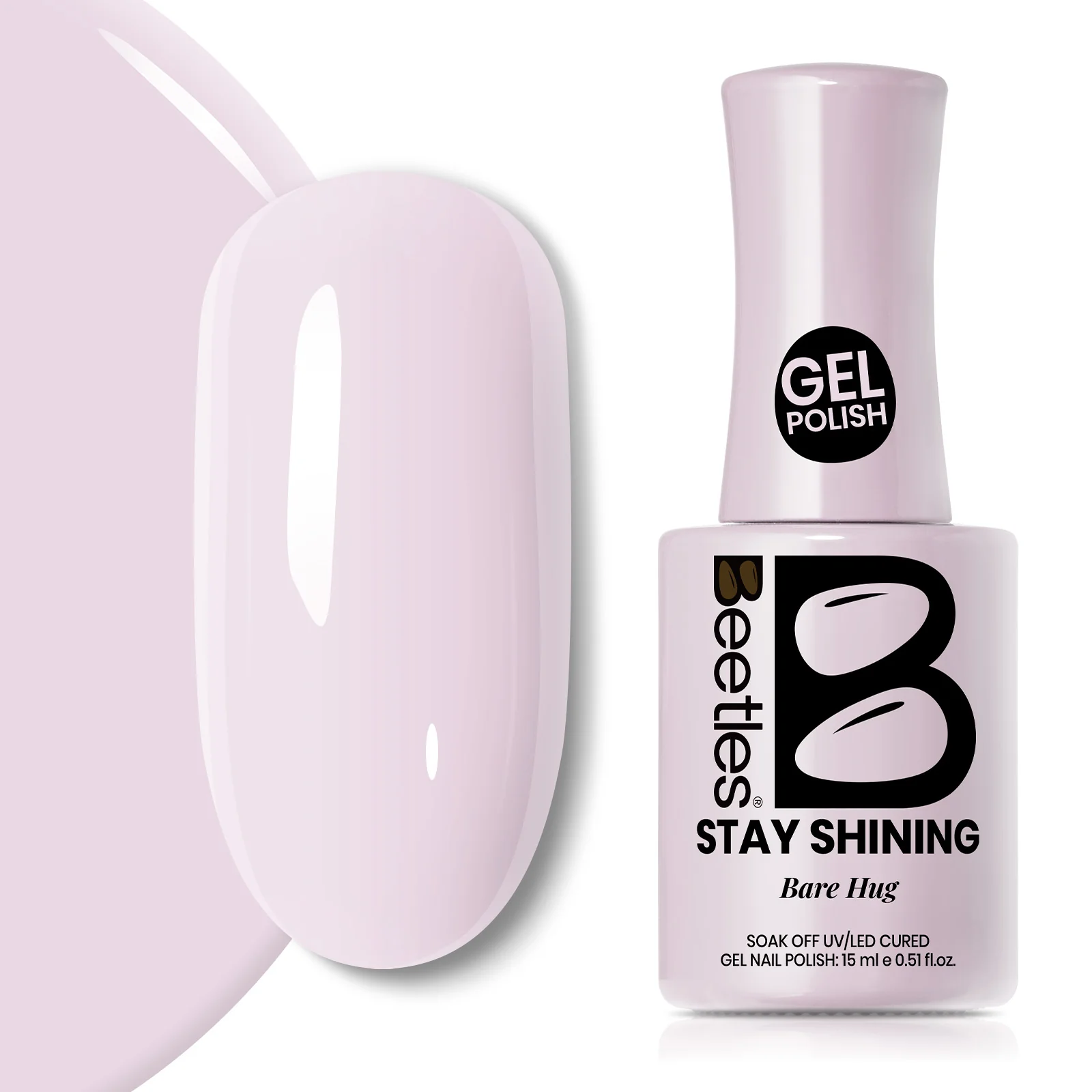 Beetles Stay Shining Collection Salon-Quality Gel Nail Polish- 15ml of Bare Hug