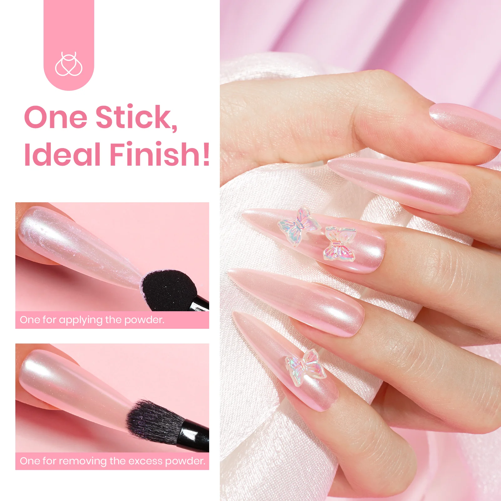 Beetles Stay Shining Glazed Donut Chrome Nail Powder - Image 5