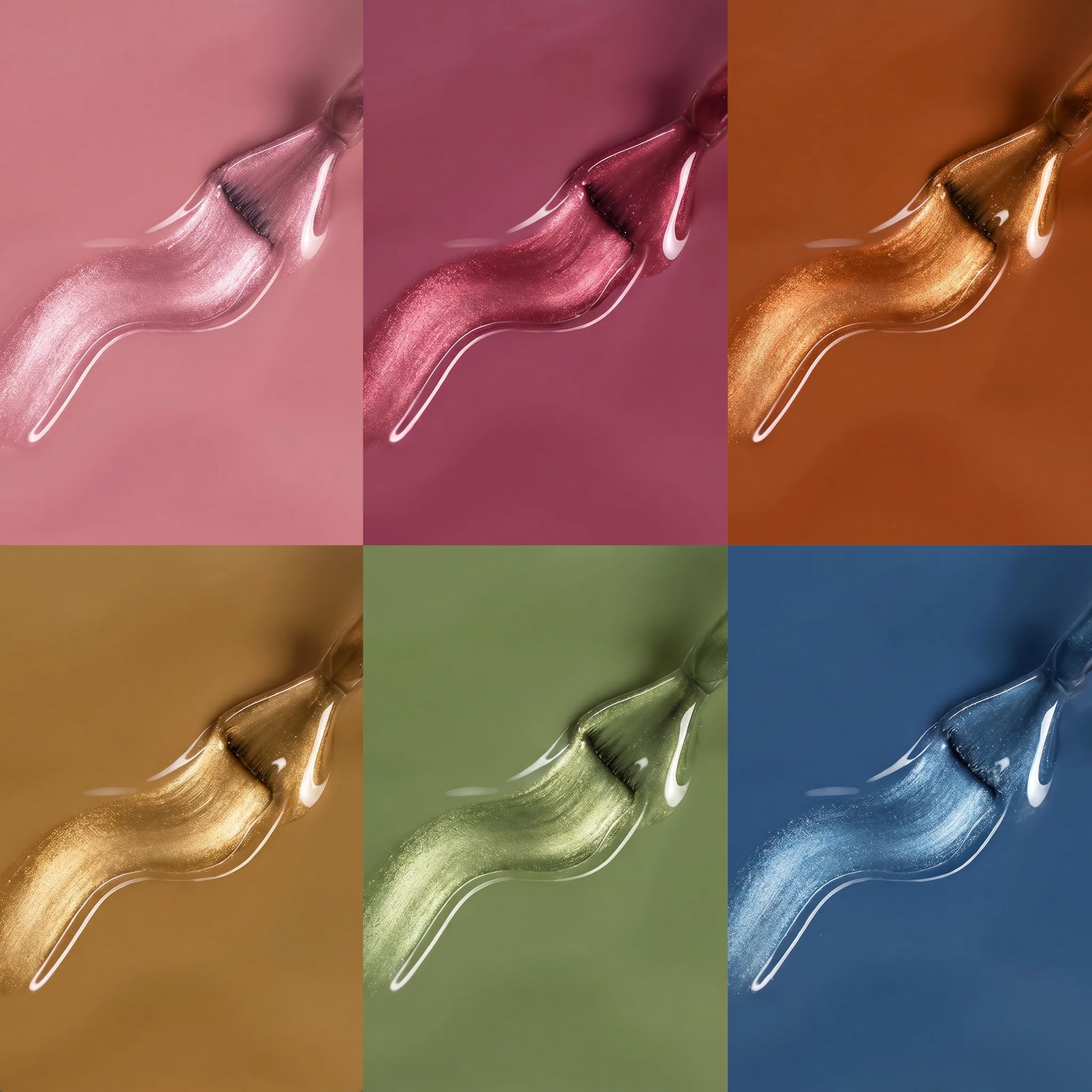 Beetles Stay Shining Golden Mirage HEMA Free TPO Free 6 Colors Cat Eye Gel Polish Set 7.5ml - Image 2
