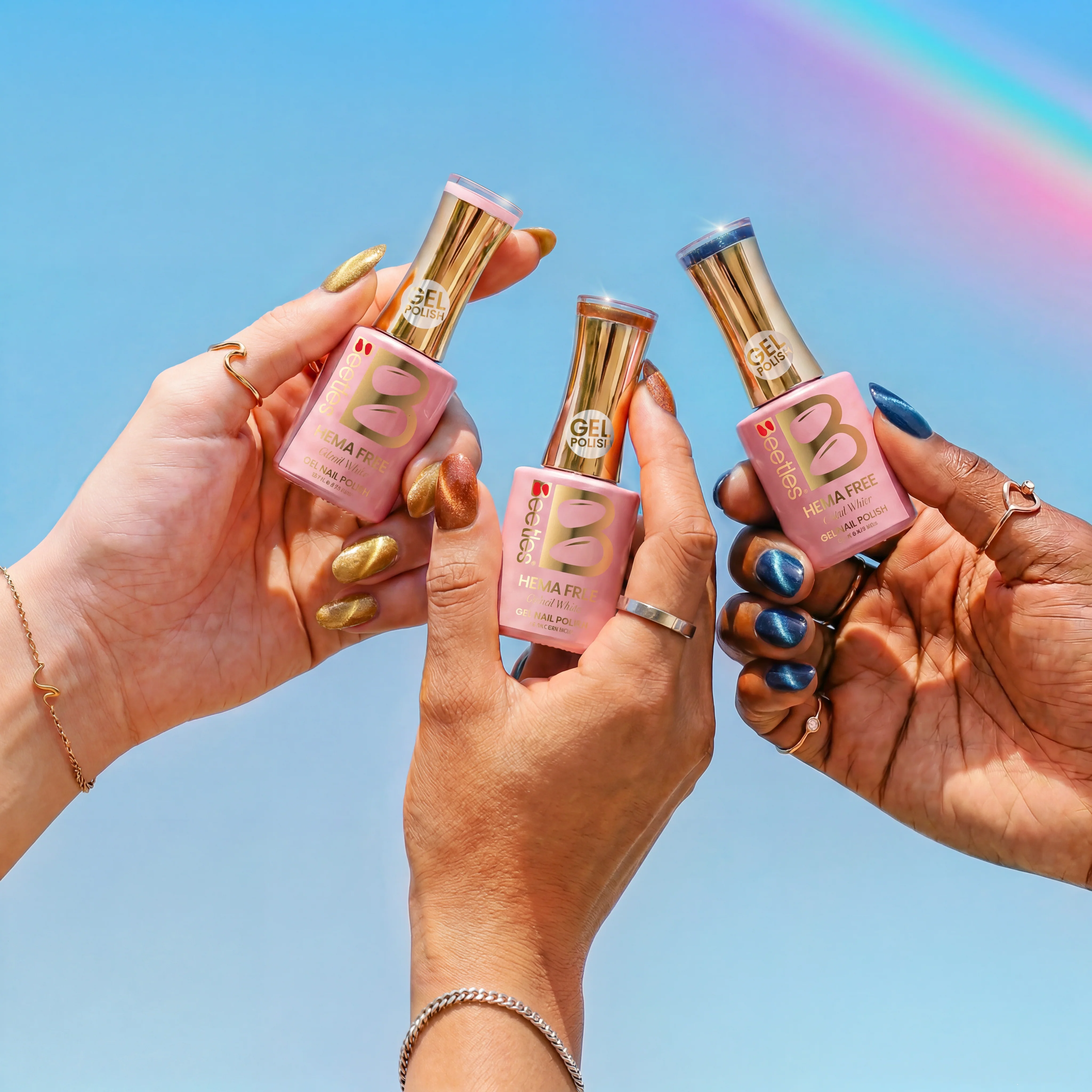 Beetles Stay Shining Golden Mirage HEMA Free TPO Free 6 Colors Cat Eye Gel Polish Set 7.5ml - Image 5