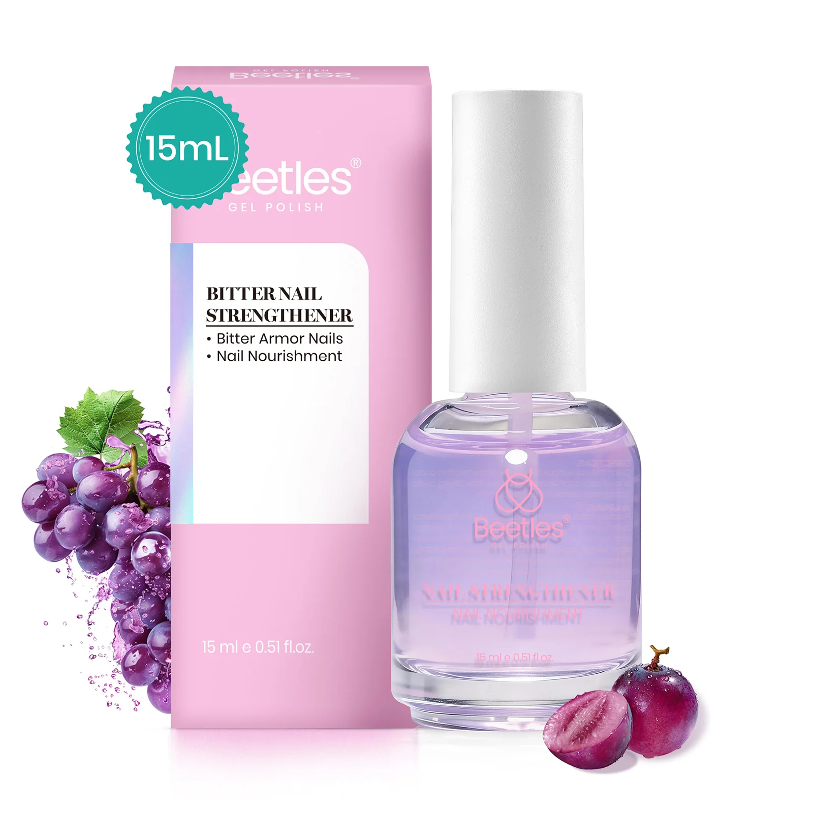 Beetles Stay Shining Grape Nail Strengthener 15ml
