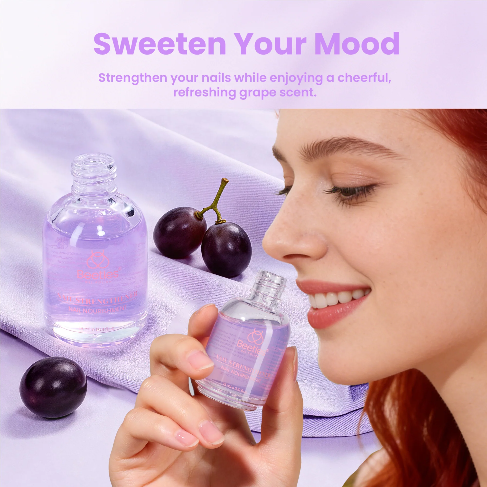 Beetles Stay Shining Grape Nail Strengthener 15ml - Image 5