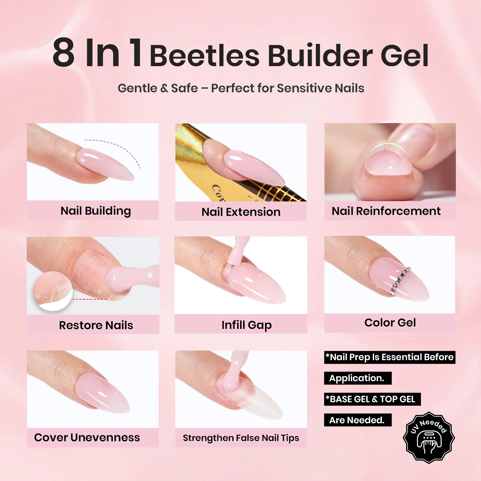 Beetles Stay Shining Builder Gel HEMA Free & TPO Free 15ml - Image 8