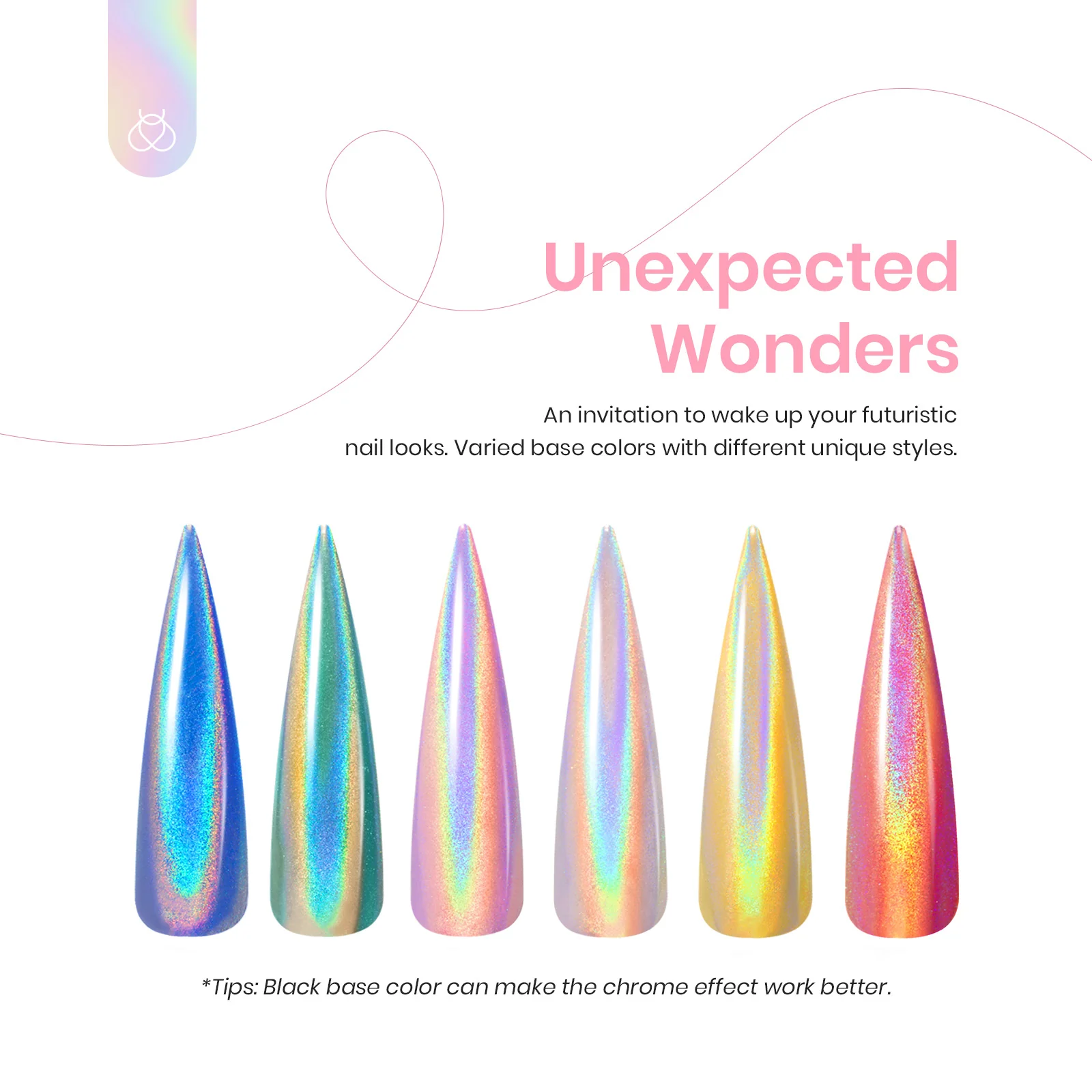 Beetles Stay Shining Holographic Effect Chrome Nail Powder Set - Image 3