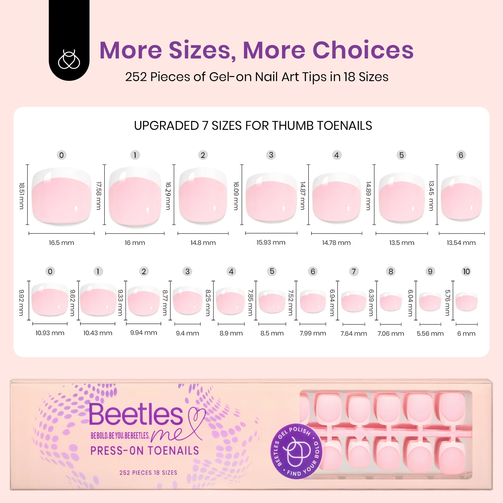Beetles Stay Shining Ivory French Press On Nails - Image 7