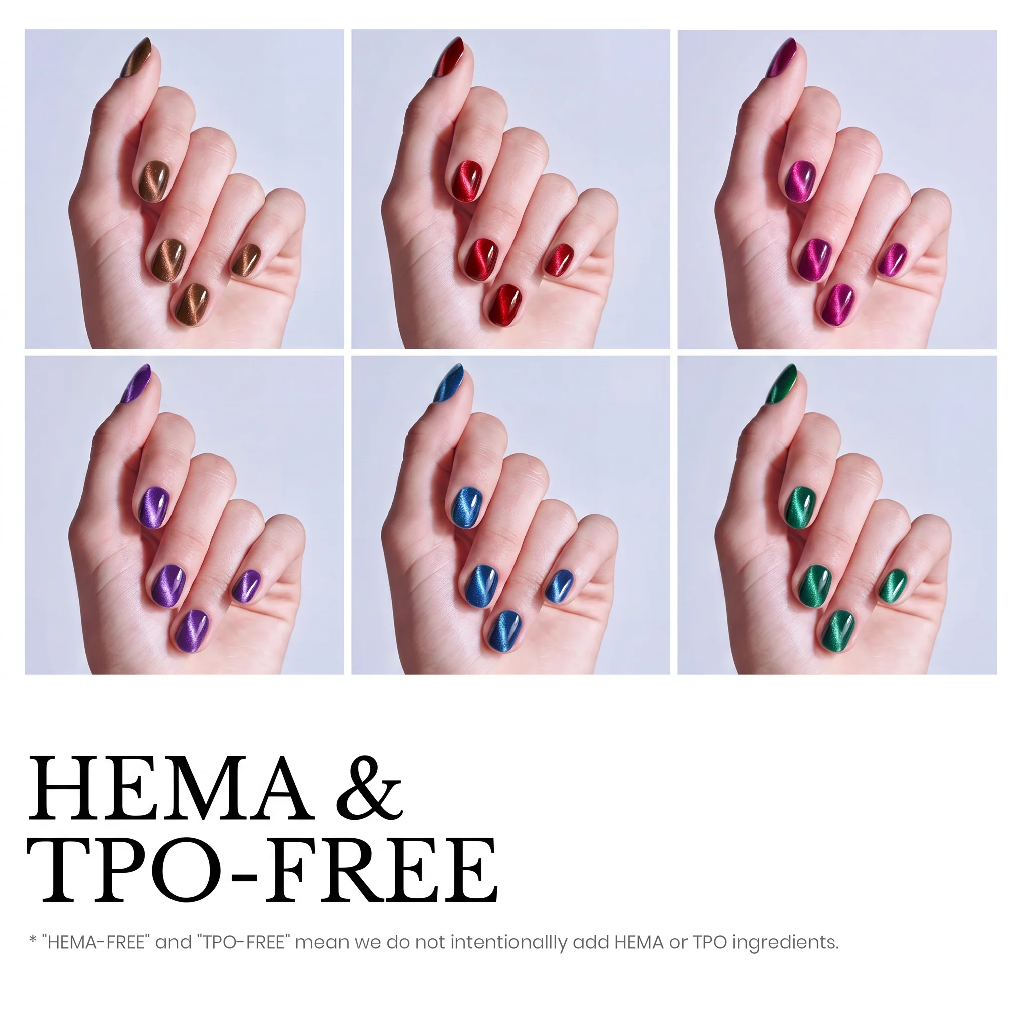 Beetles Stay Shining Jewel Parade HEMA Free TPO Free 6 Colors Cat Eye Gel Polish Set 7.5ml - Image 3