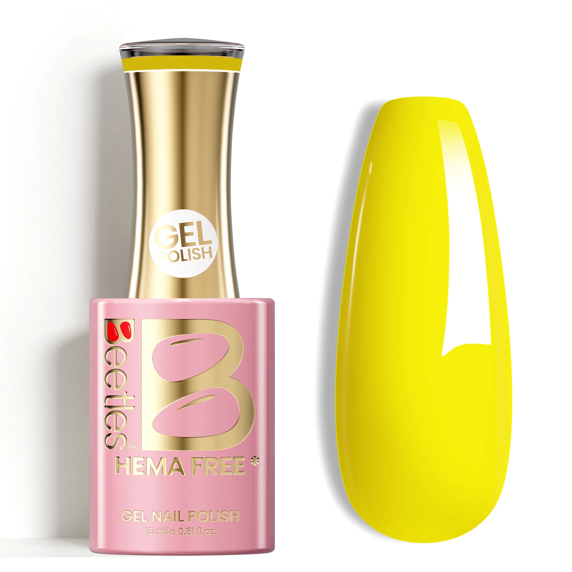 Beetles Stay Shining Lemon Stripe HEMA Free TPO Free Gel Nail Polish 15ml
