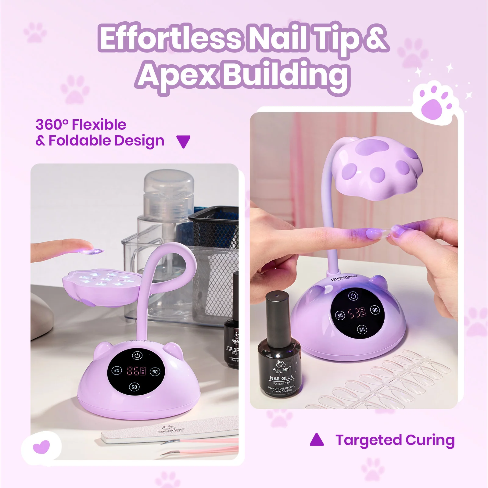 Beetles Stay Shining Meowgic GrapePurr Nail Lamp - Image 2