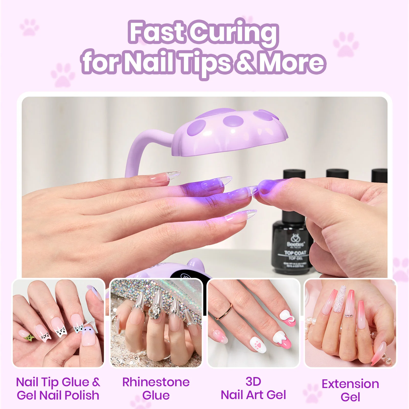 Beetles Stay Shining Meowgic GrapePurr Nail Lamp - Image 6