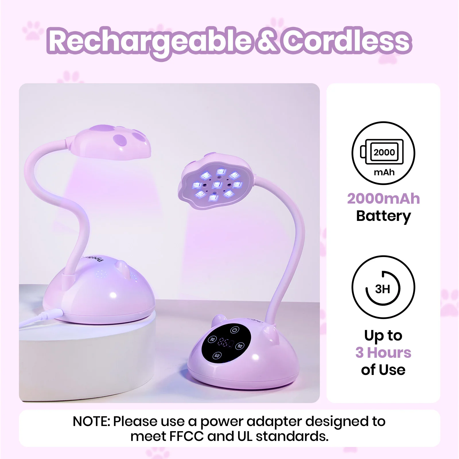 Beetles Stay Shining Meowgic GrapePurr Nail Lamp - Image 8