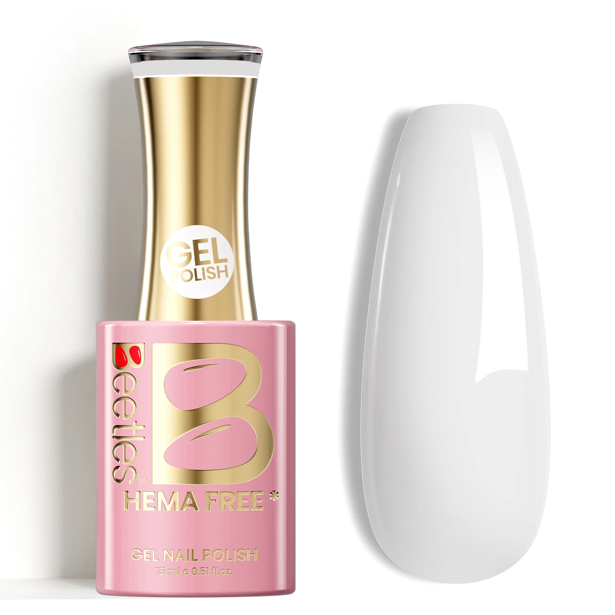 Beetles Stay Shining Milky White HEMA Free TPO Free Jelly Gel Nail Polish 15ml