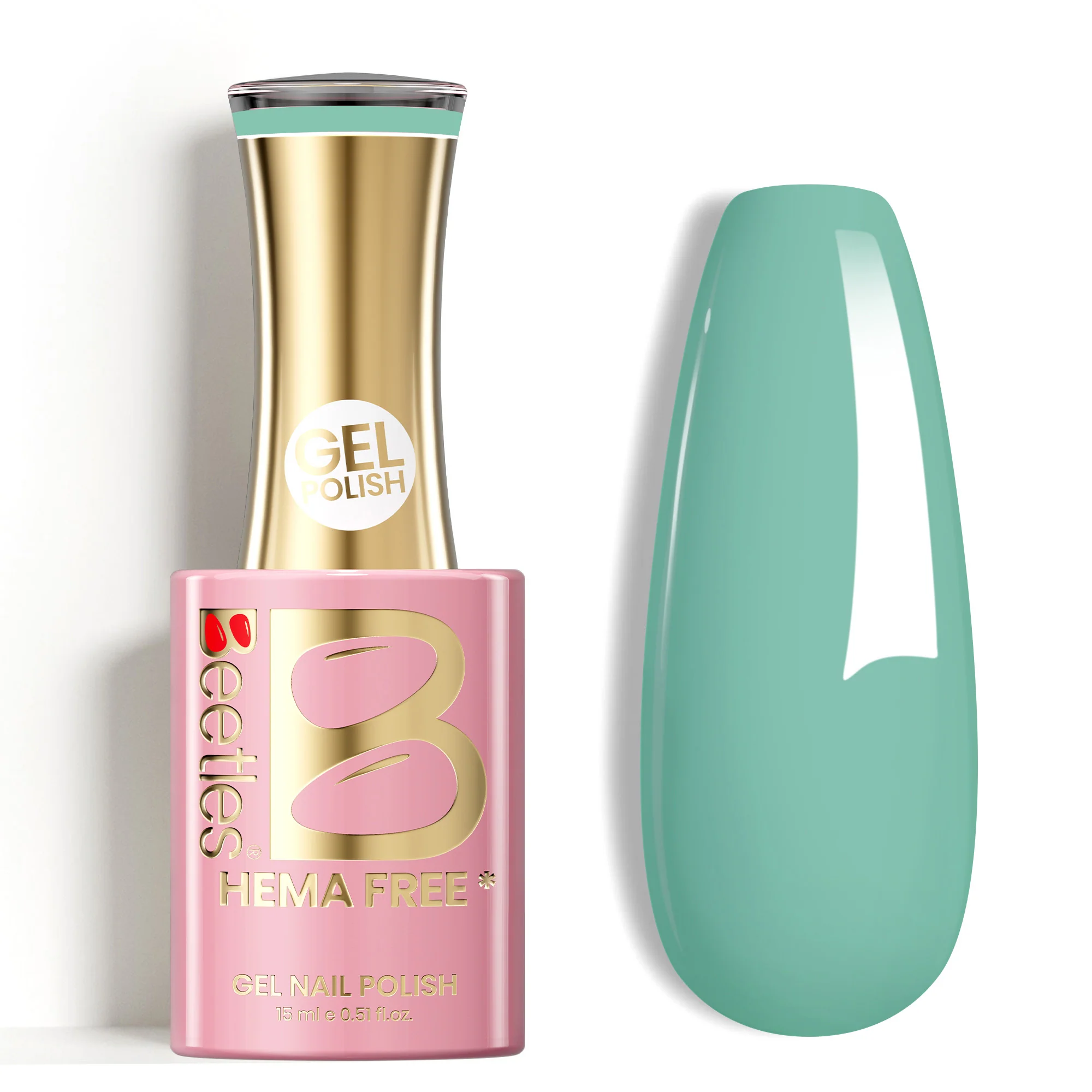 Beetles Stay Shining Mint Lagoon HEMA Free TPO Free Gel Nail Polish 15ml