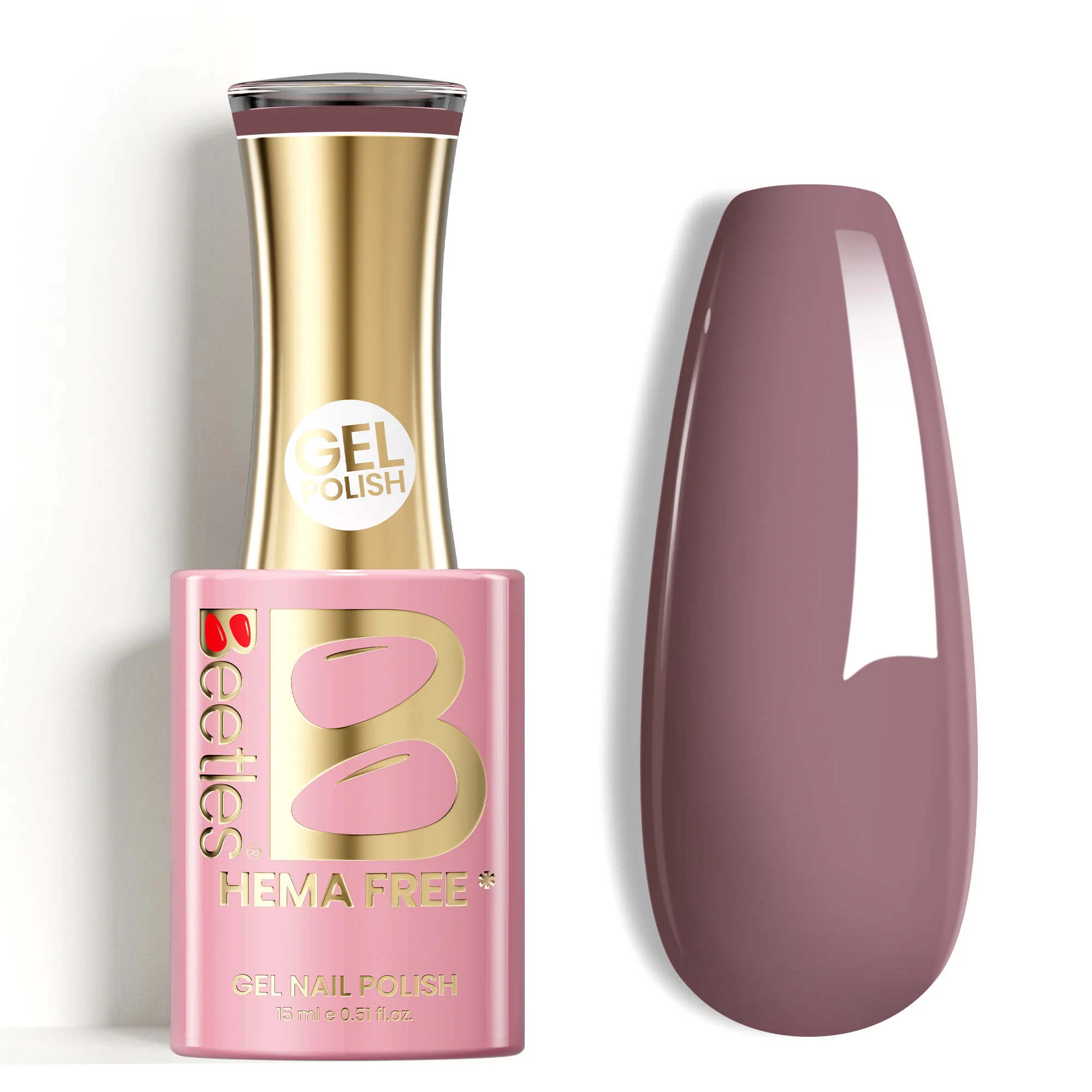 Beetles Stay Shining Nude Mauve HEMA Free TPO Free Gel Nail Polish 15ml