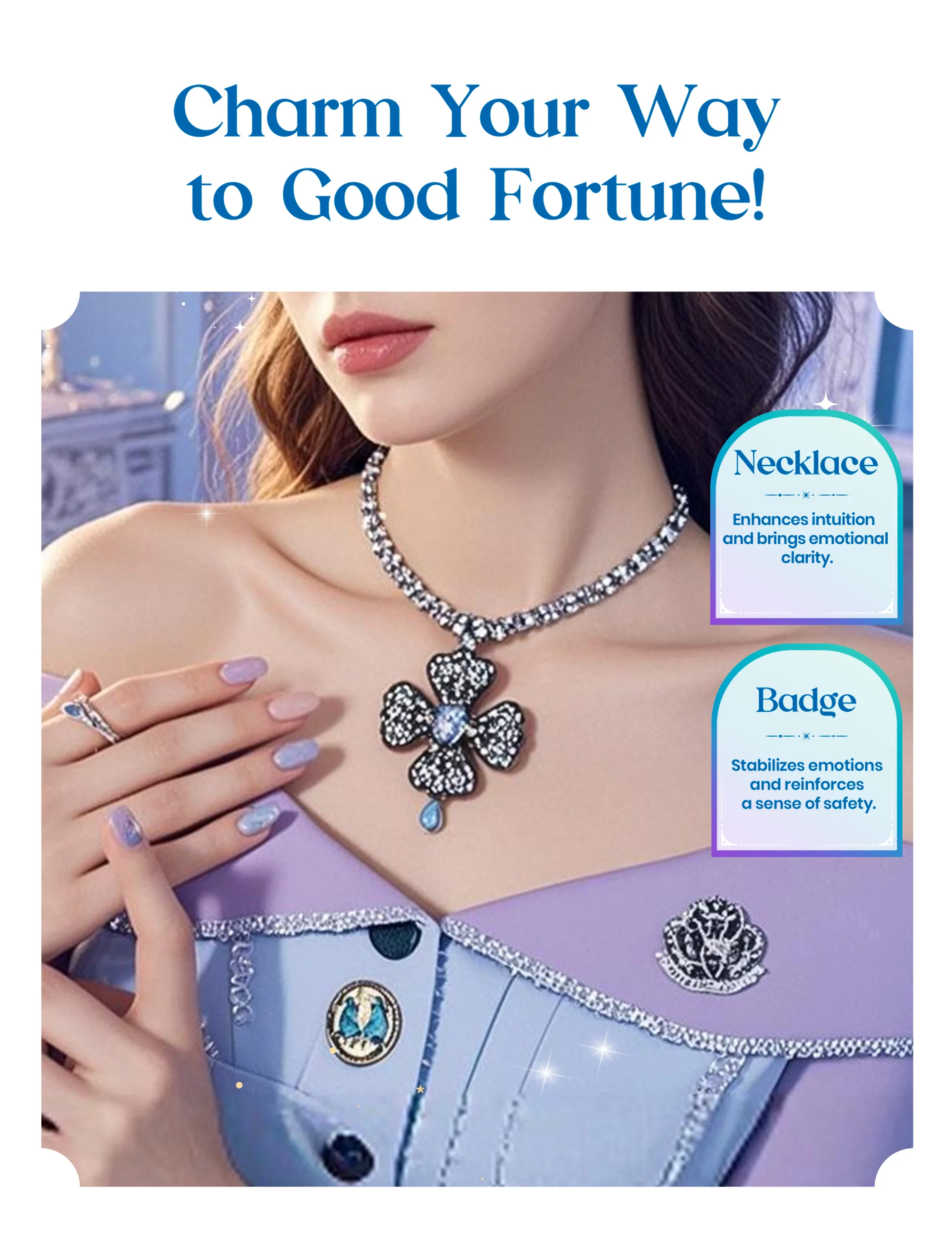 Beetles Stay Shining Pisces Fantasy HEMA Free TPO Free Summer Lucky Box, All-in-One Nail Art Set with Tools, Necklace Badge, Salon DIY Zodiac Gift for Women - Image 5