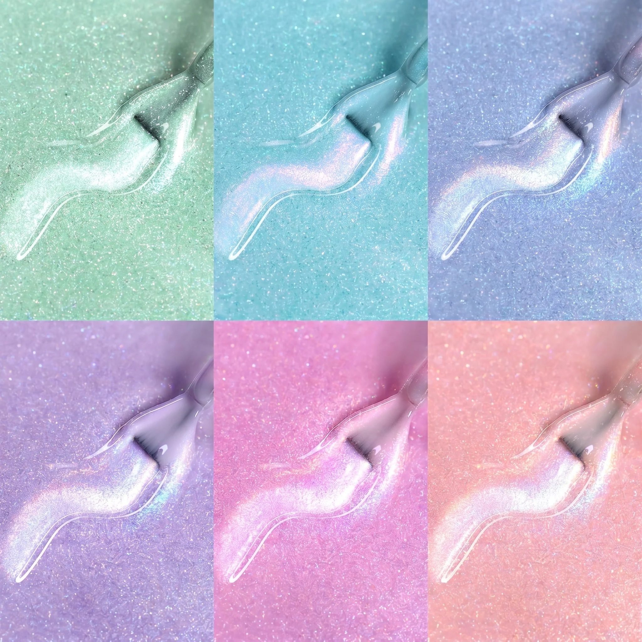 Beetles Stay Shining Prismatic Mirage HEMA Free TPO Free 6 Colors Cat Eye Gel Polish Set 7.5ml - Image 2