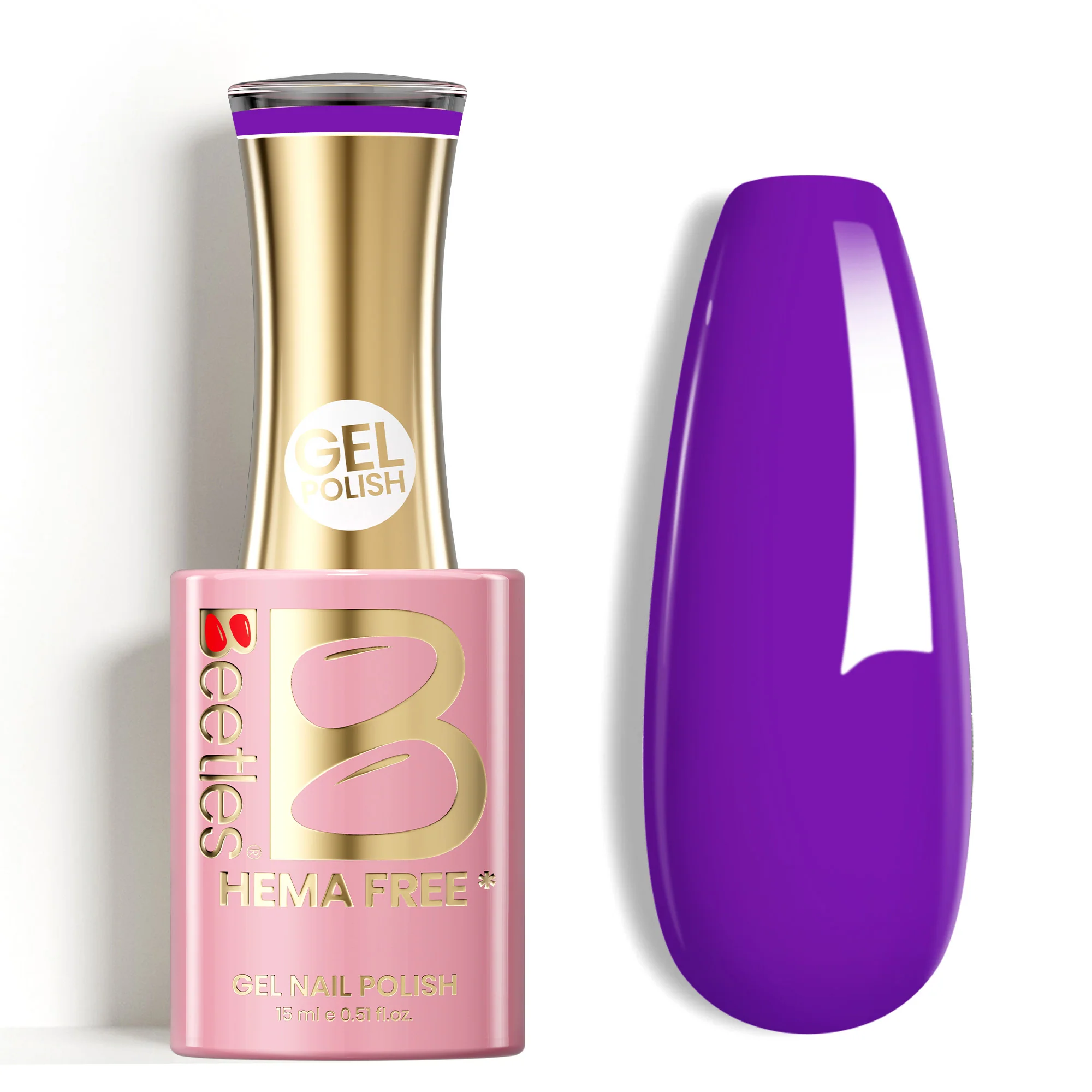Beetles Stay Shining Pueple HEMA Free TPO Free Gel Nail Polish 15ml