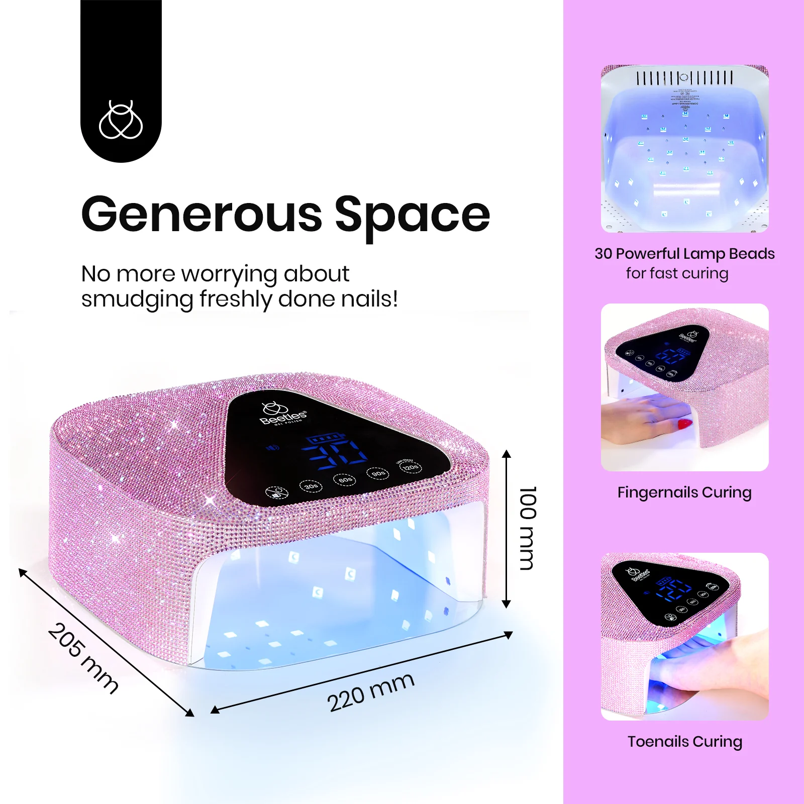 Beetles Stay Shining Rhinestones UV Nail Lamp - Image 5