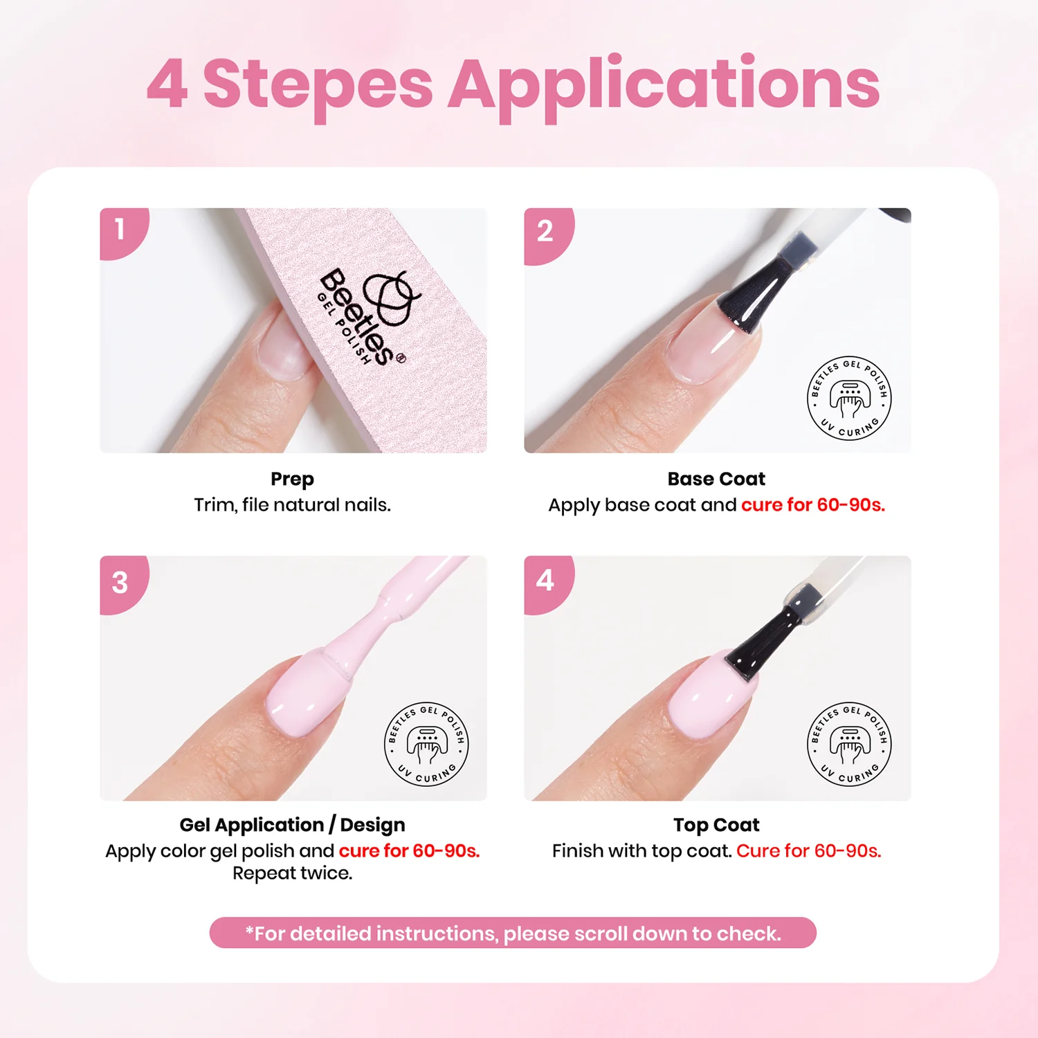 Beetles Stay Shining Sakura Snow Gel Nail Kit - Image 8